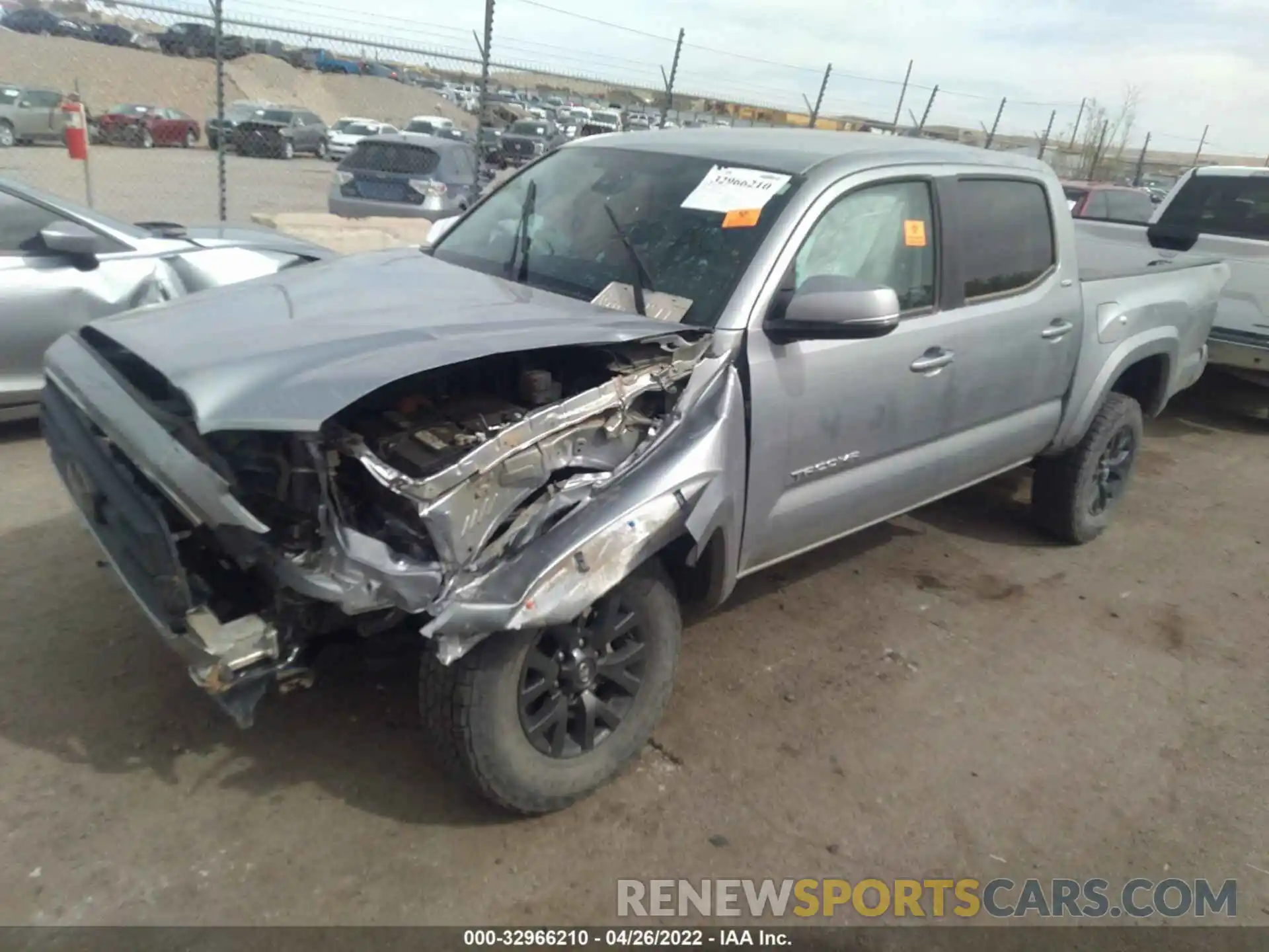 2 Photograph of a damaged car 5TFCZ5AN3MX267124 TOYOTA TACOMA 4WD 2021