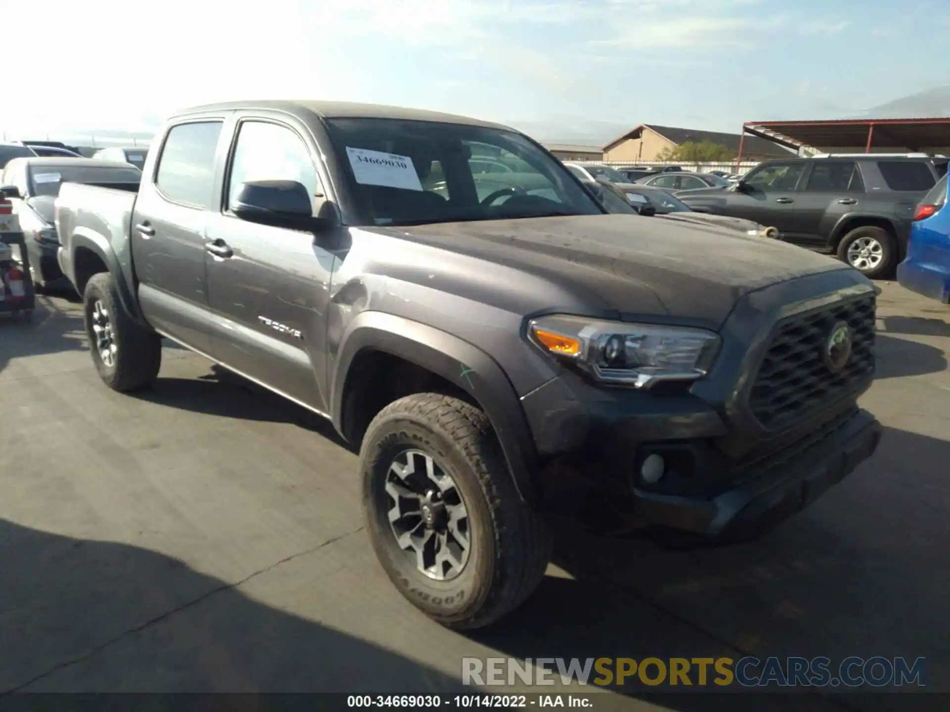 1 Photograph of a damaged car 5TFCZ5AN3MX272923 TOYOTA TACOMA 4WD 2021