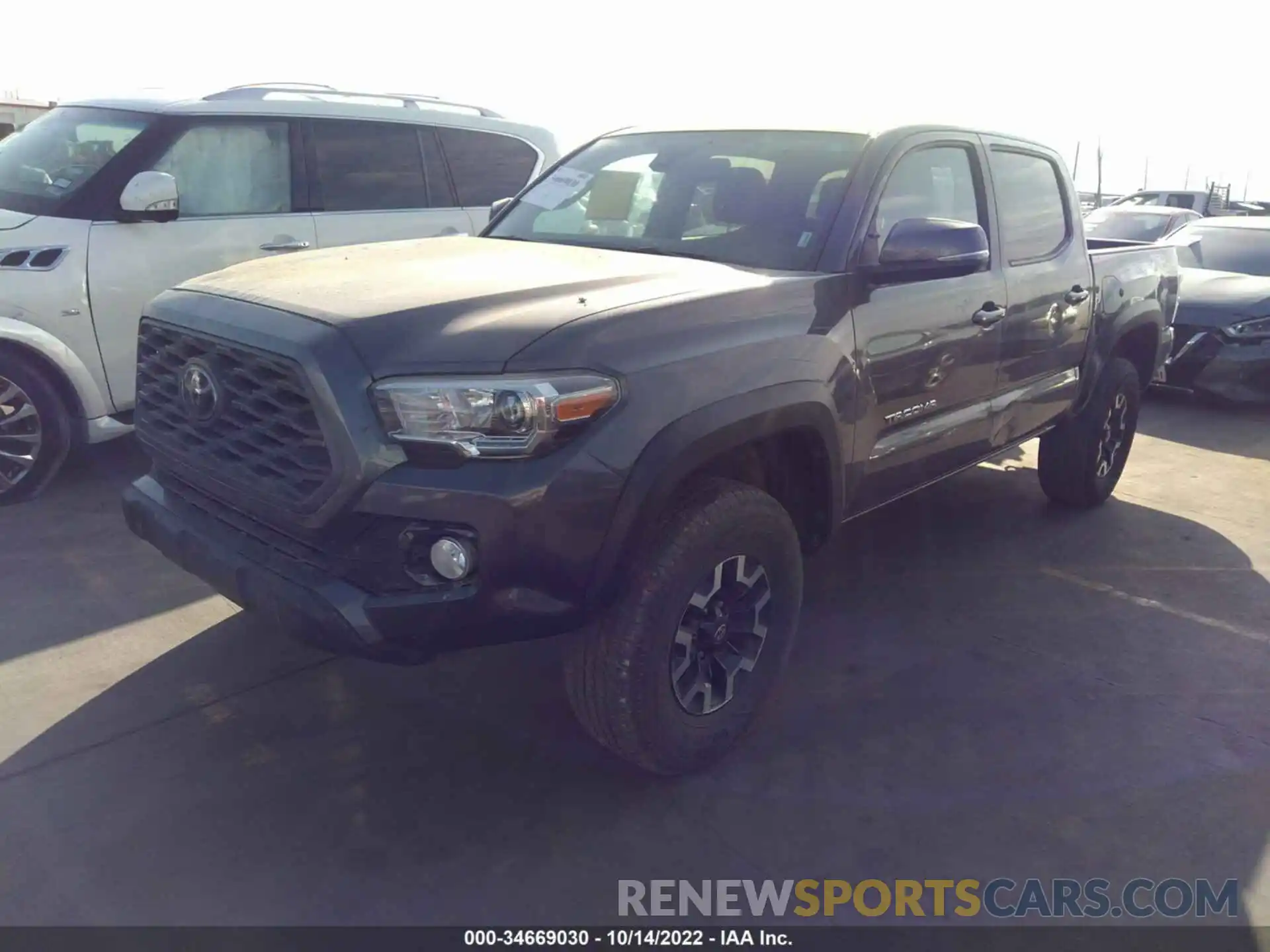 2 Photograph of a damaged car 5TFCZ5AN3MX272923 TOYOTA TACOMA 4WD 2021