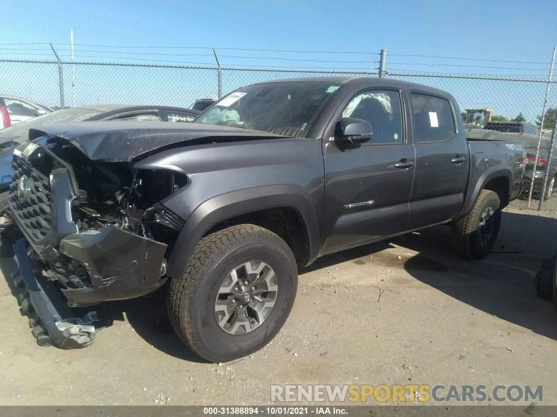 2 Photograph of a damaged car 5TFCZ5AN3MX273103 TOYOTA TACOMA 4WD 2021