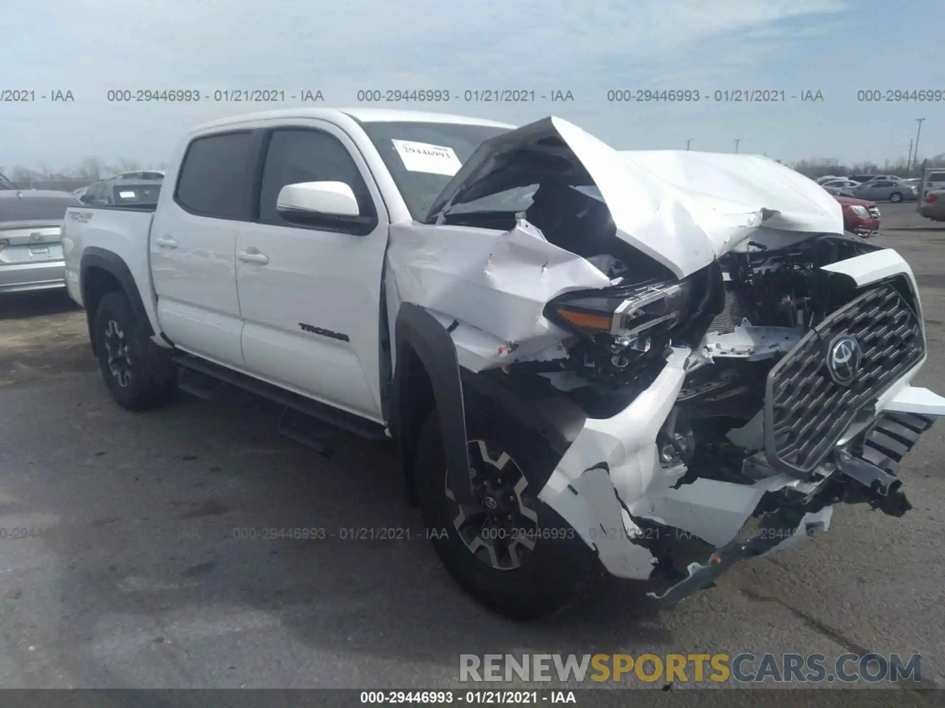 1 Photograph of a damaged car 5TFCZ5AN4MX245584 TOYOTA TACOMA 4WD 2021