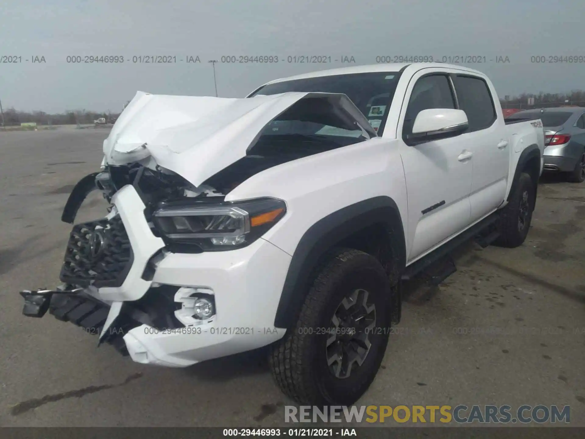 2 Photograph of a damaged car 5TFCZ5AN4MX245584 TOYOTA TACOMA 4WD 2021