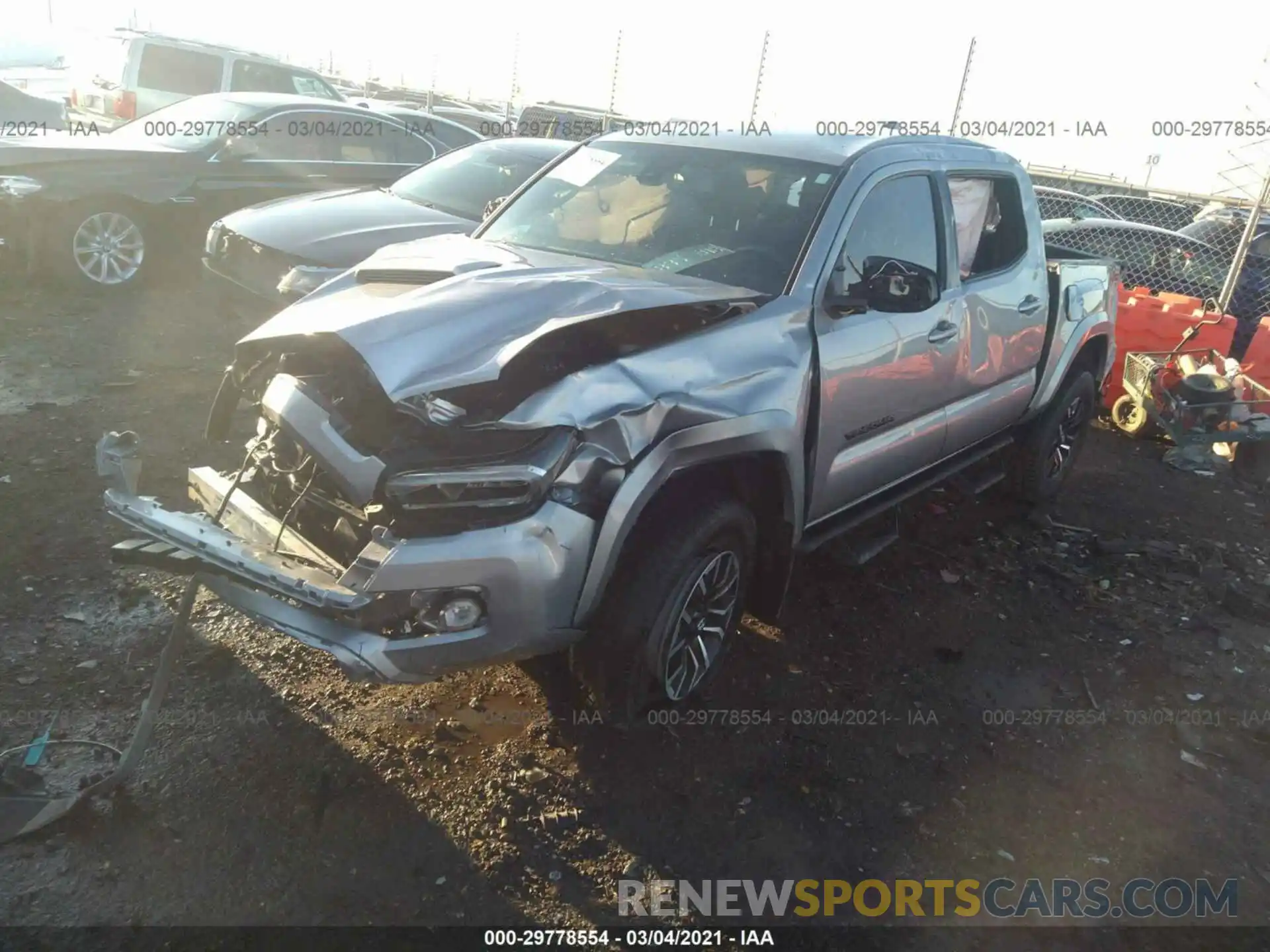 2 Photograph of a damaged car 5TFCZ5AN4MX251398 TOYOTA TACOMA 4WD 2021