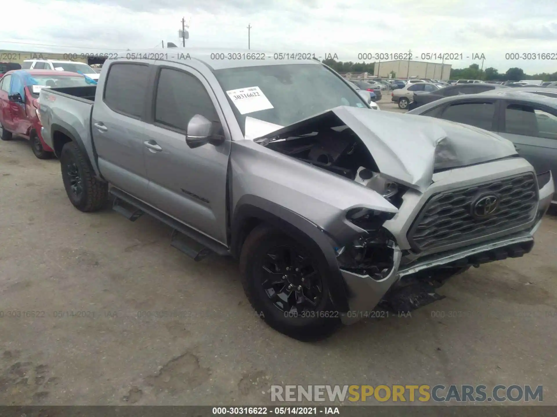 1 Photograph of a damaged car 5TFCZ5AN4MX251515 TOYOTA TACOMA 4WD 2021