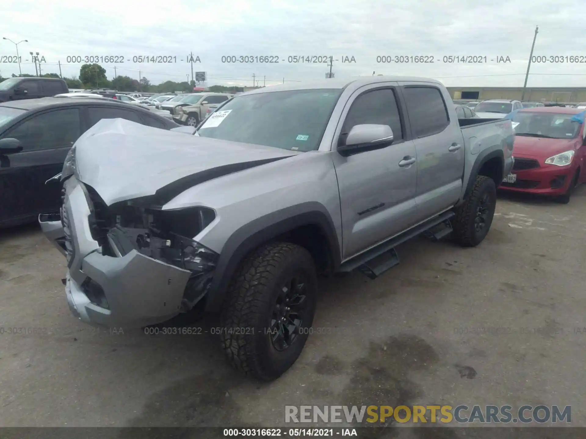 2 Photograph of a damaged car 5TFCZ5AN4MX251515 TOYOTA TACOMA 4WD 2021