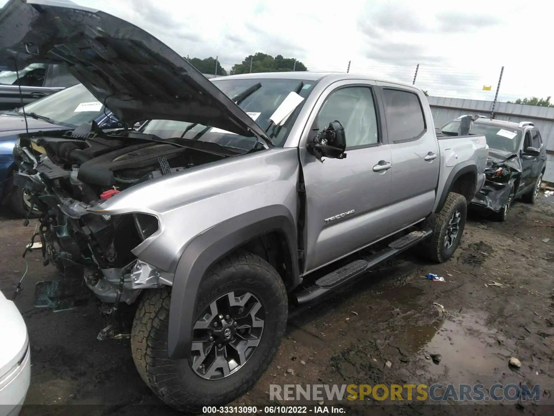 2 Photograph of a damaged car 5TFCZ5AN4MX252180 TOYOTA TACOMA 4WD 2021