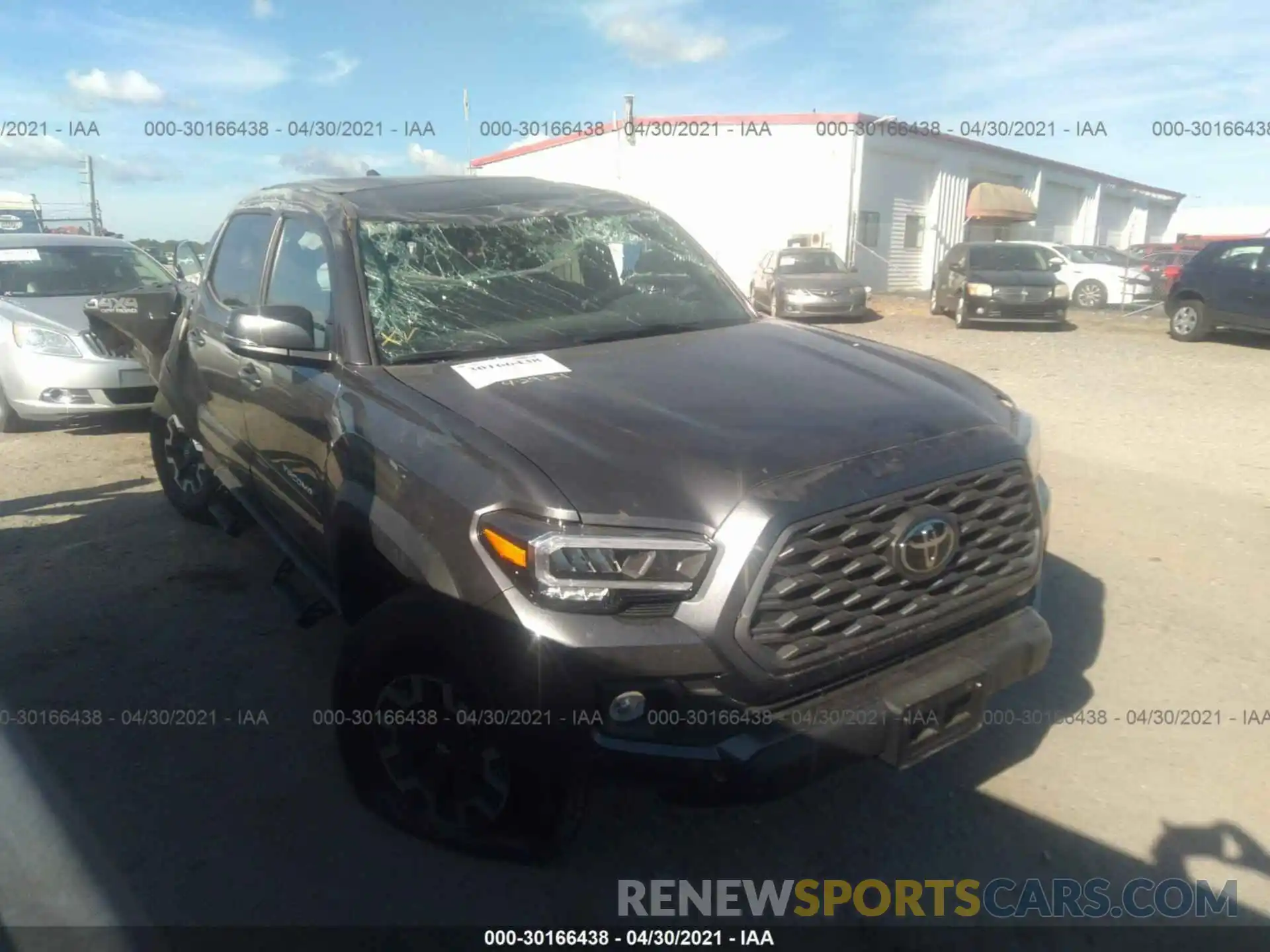 1 Photograph of a damaged car 5TFCZ5AN5MX258361 TOYOTA TACOMA 4WD 2021