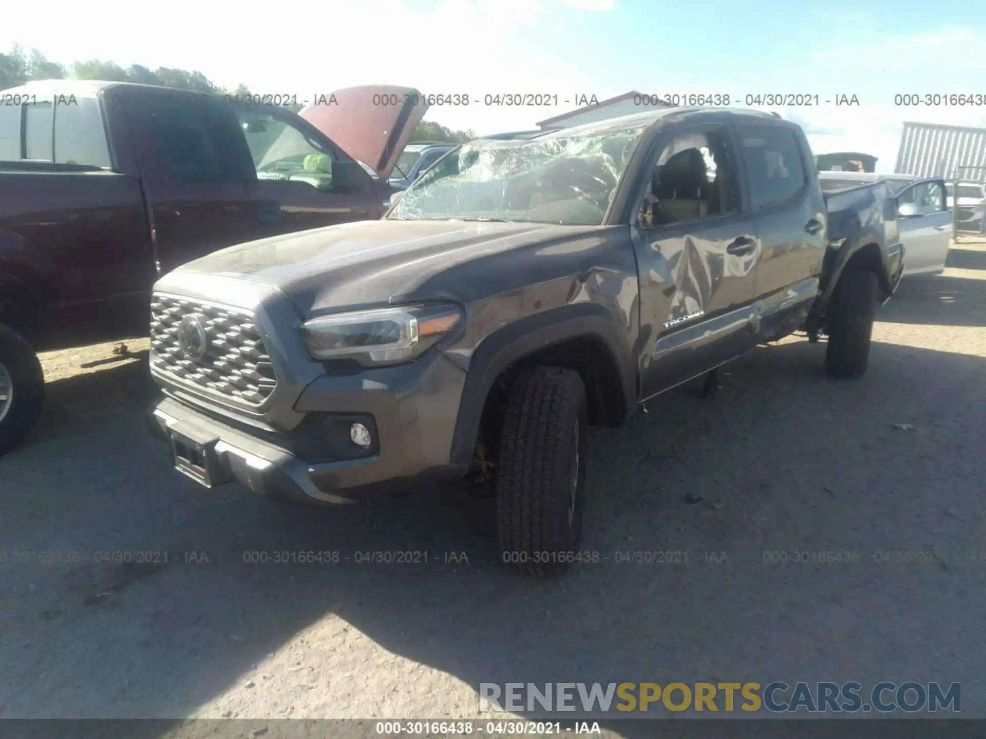 2 Photograph of a damaged car 5TFCZ5AN5MX258361 TOYOTA TACOMA 4WD 2021