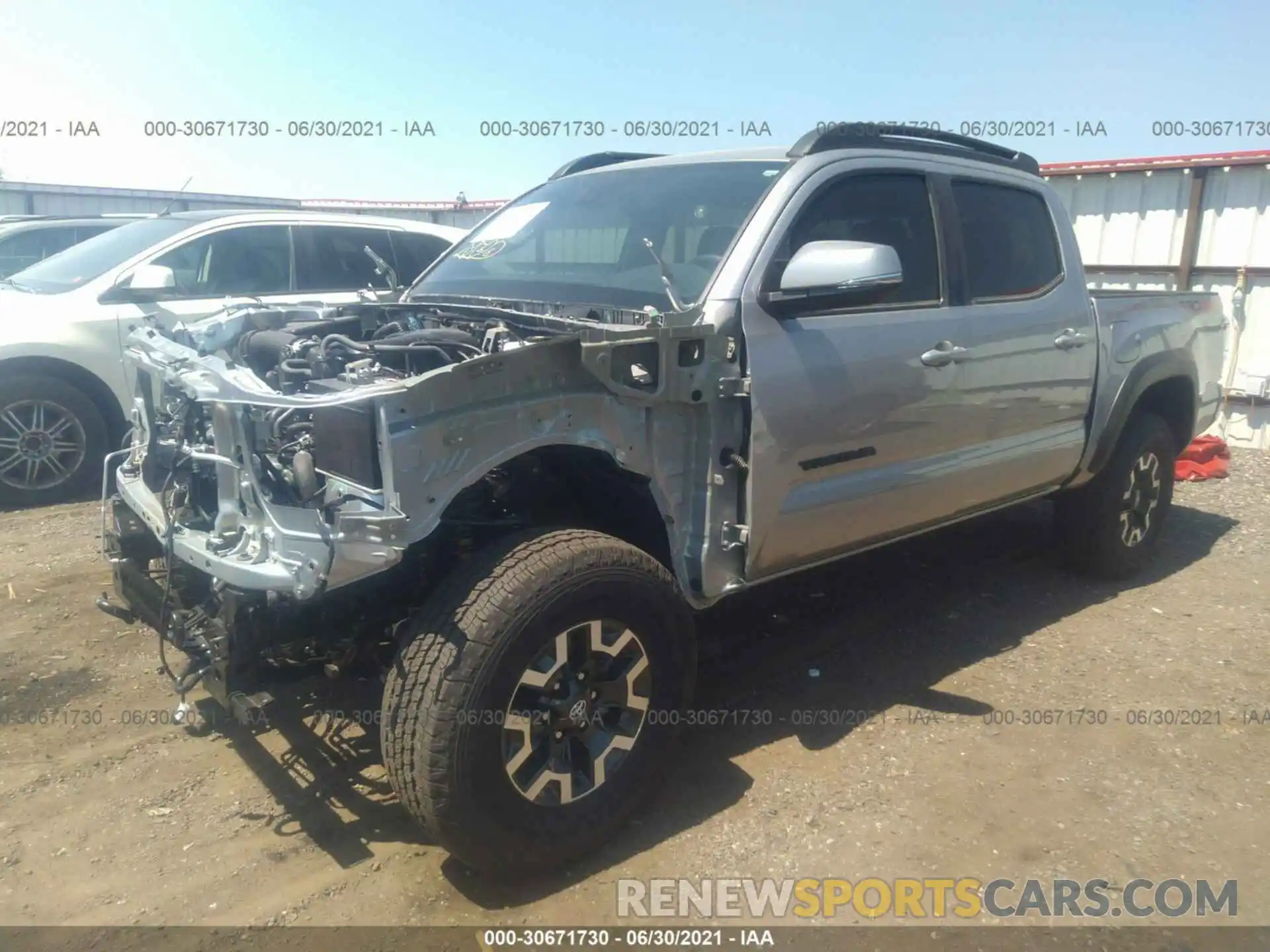 2 Photograph of a damaged car 5TFCZ5AN5MX266749 TOYOTA TACOMA 4WD 2021