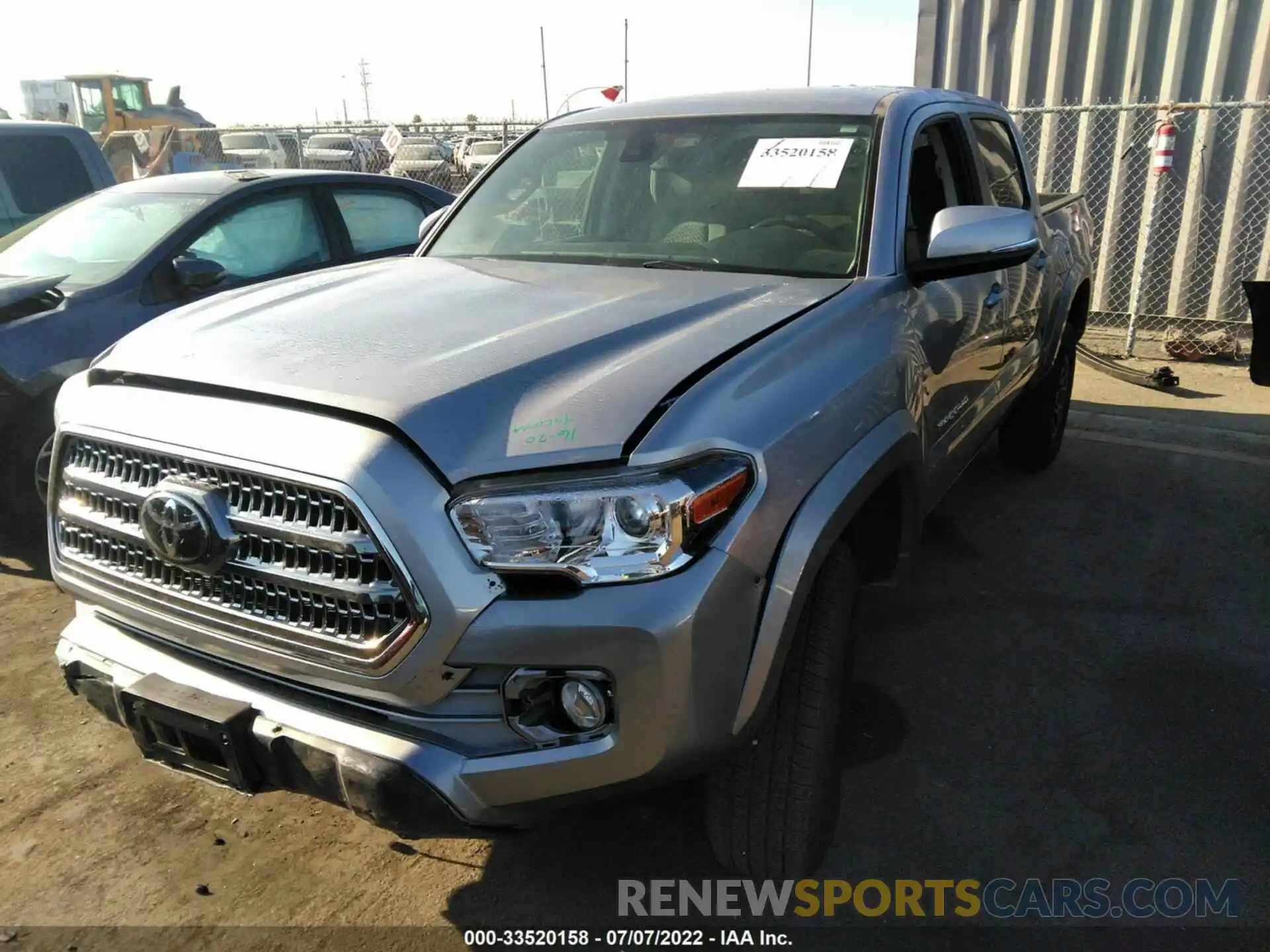 2 Photograph of a damaged car 5TFCZ5AN5MX282384 TOYOTA TACOMA 4WD 2021