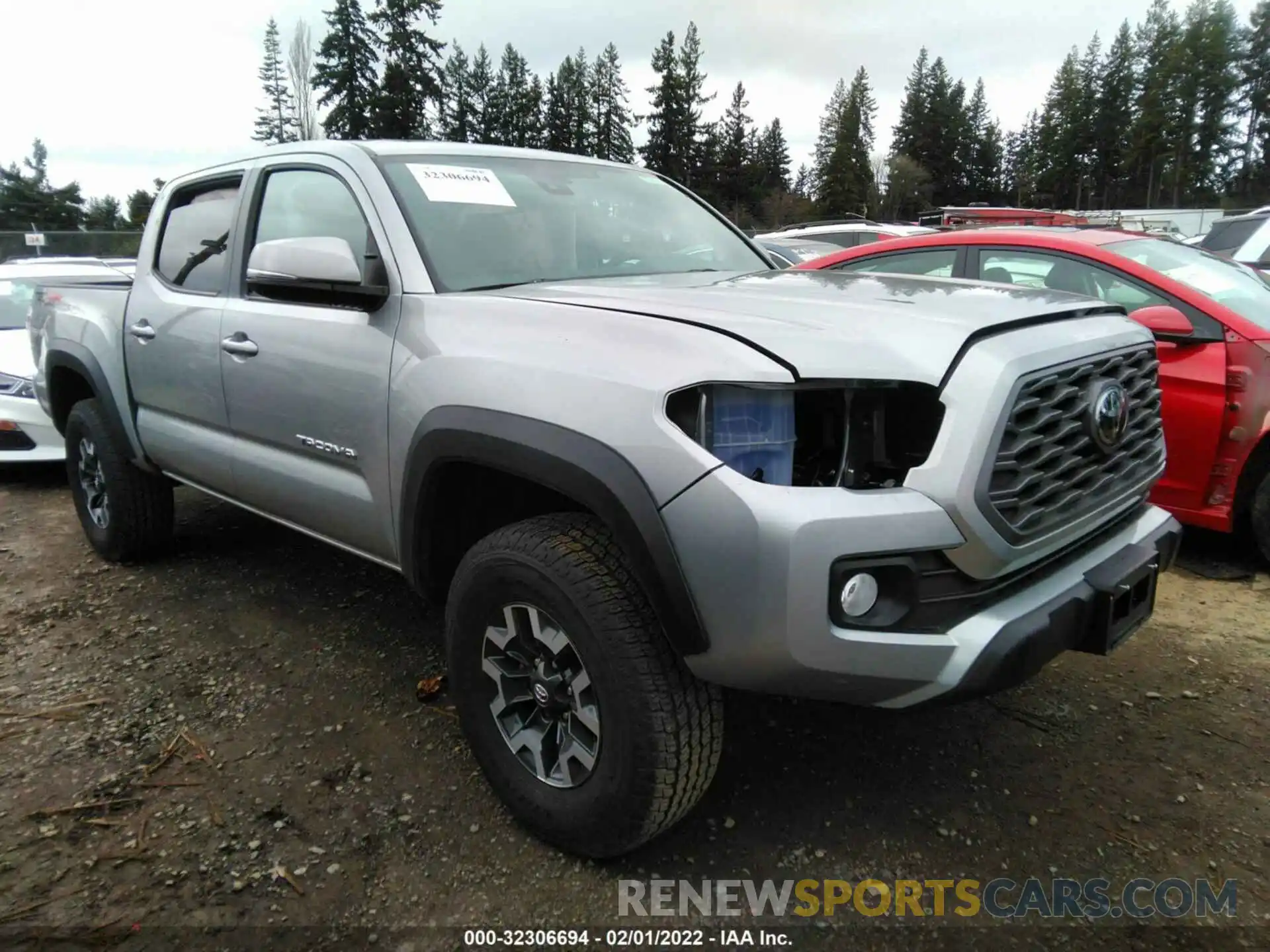 1 Photograph of a damaged car 5TFCZ5AN6MX268400 TOYOTA TACOMA 4WD 2021