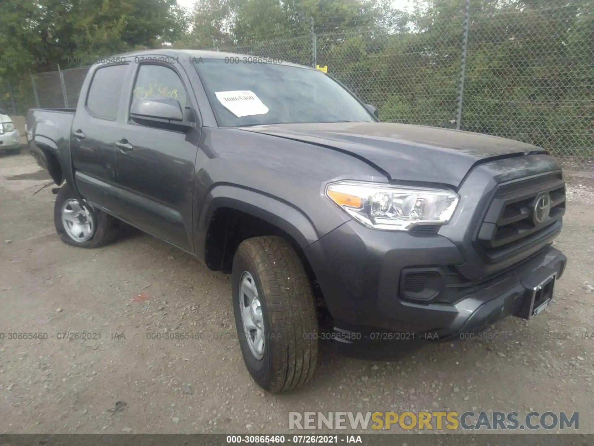 1 Photograph of a damaged car 5TFCZ5AN6MX277310 TOYOTA TACOMA 4WD 2021