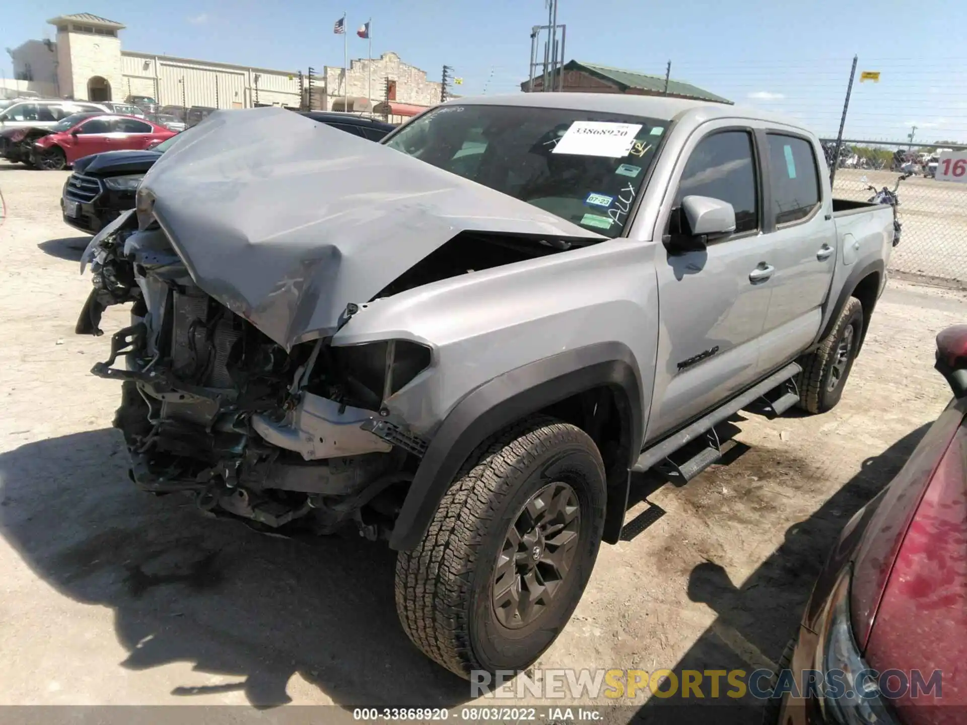 2 Photograph of a damaged car 5TFCZ5AN6MX279977 TOYOTA TACOMA 4WD 2021