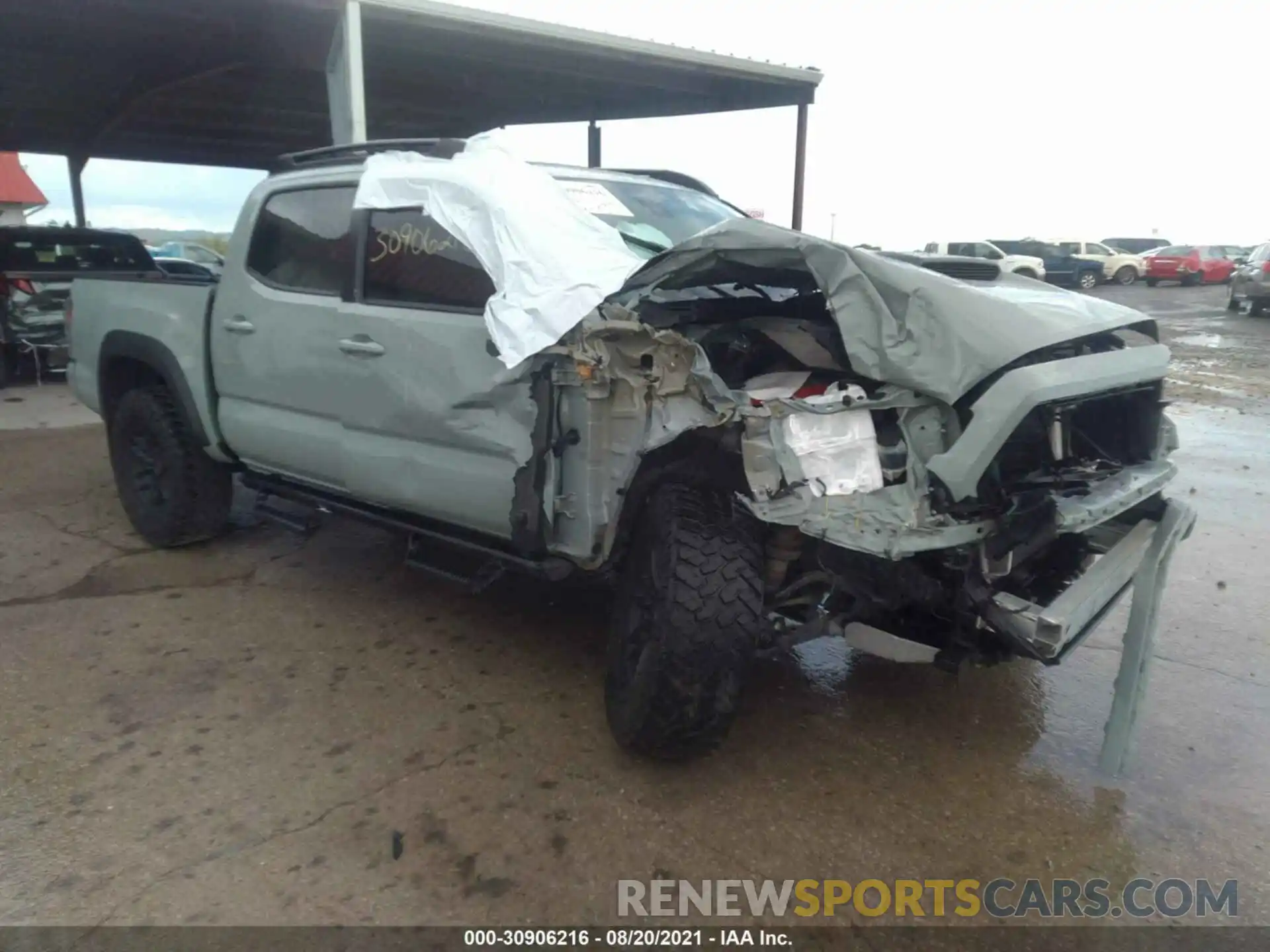 1 Photograph of a damaged car 5TFCZ5AN7MX254697 TOYOTA TACOMA 4WD 2021