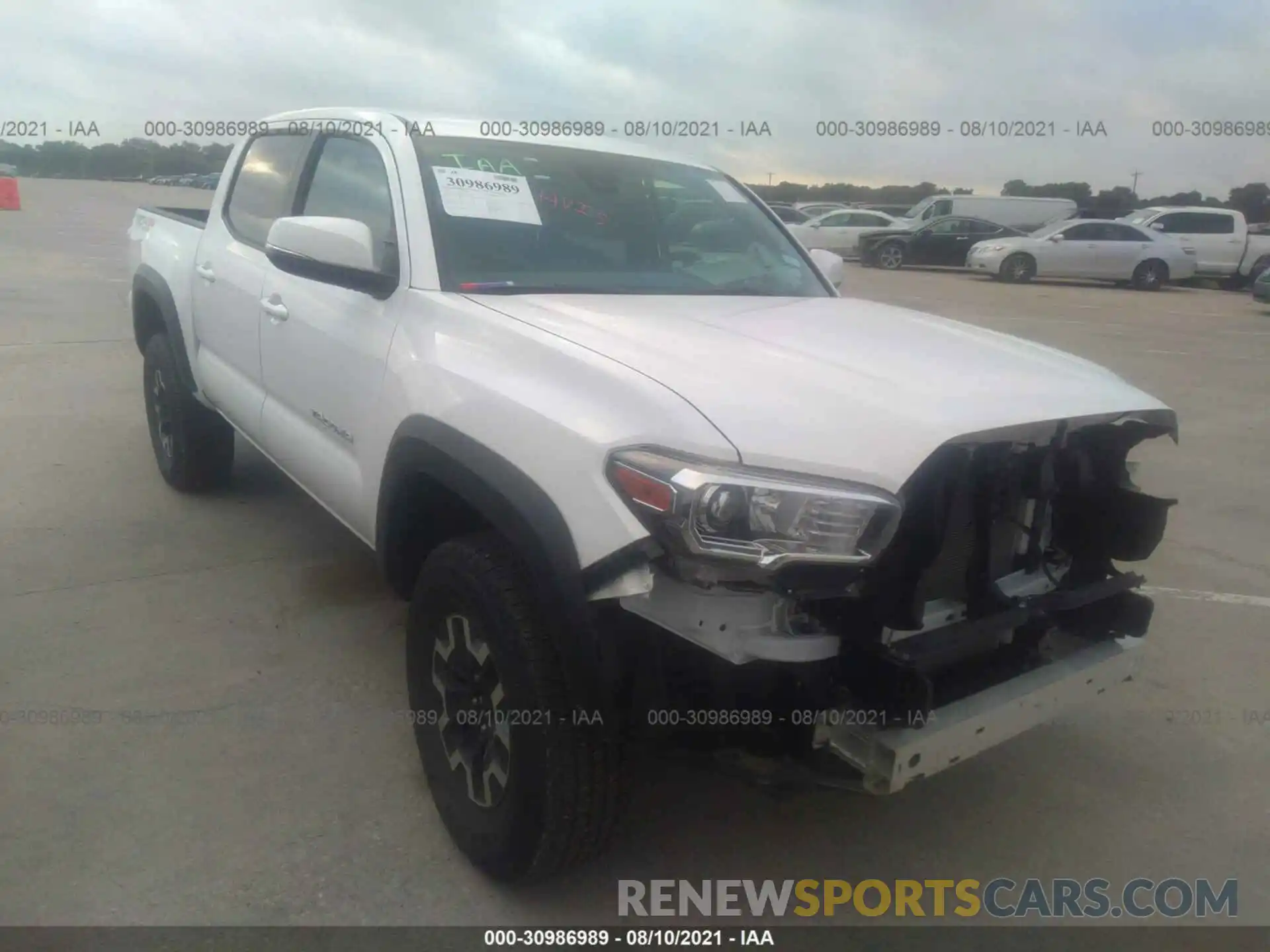 1 Photograph of a damaged car 5TFCZ5AN7MX258782 TOYOTA TACOMA 4WD 2021