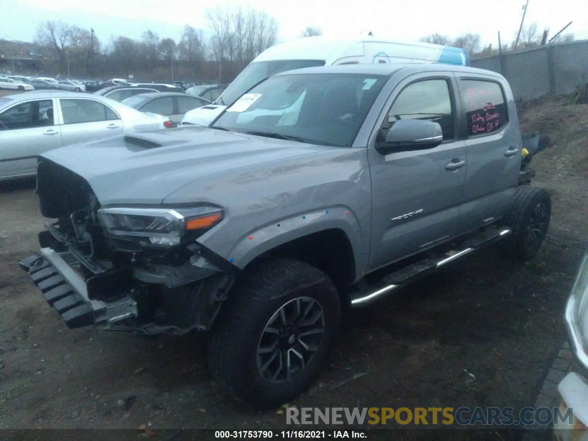 2 Photograph of a damaged car 5TFCZ5AN7MX259916 TOYOTA TACOMA 4WD 2021