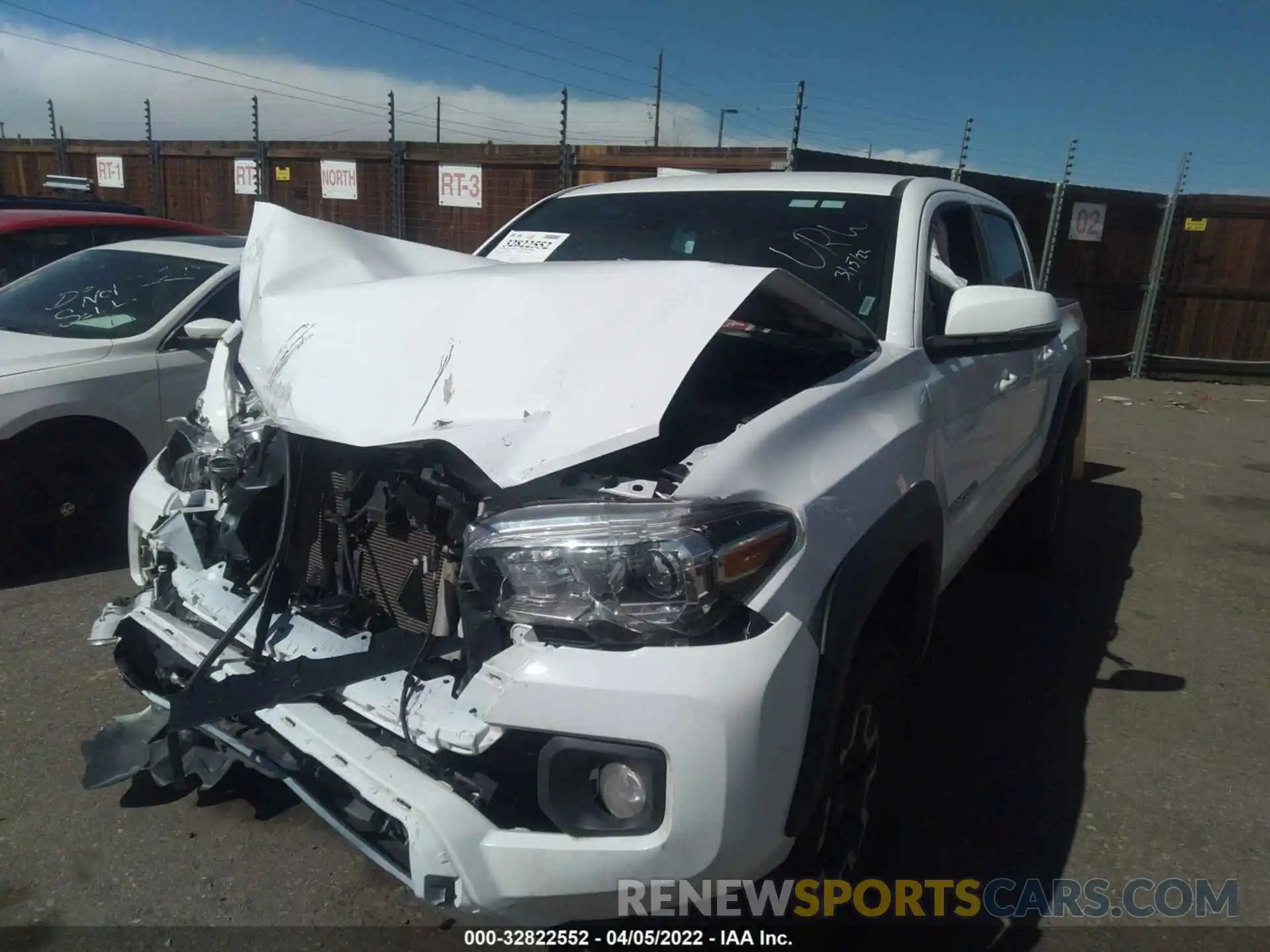 2 Photograph of a damaged car 5TFCZ5AN7MX265005 TOYOTA TACOMA 4WD 2021