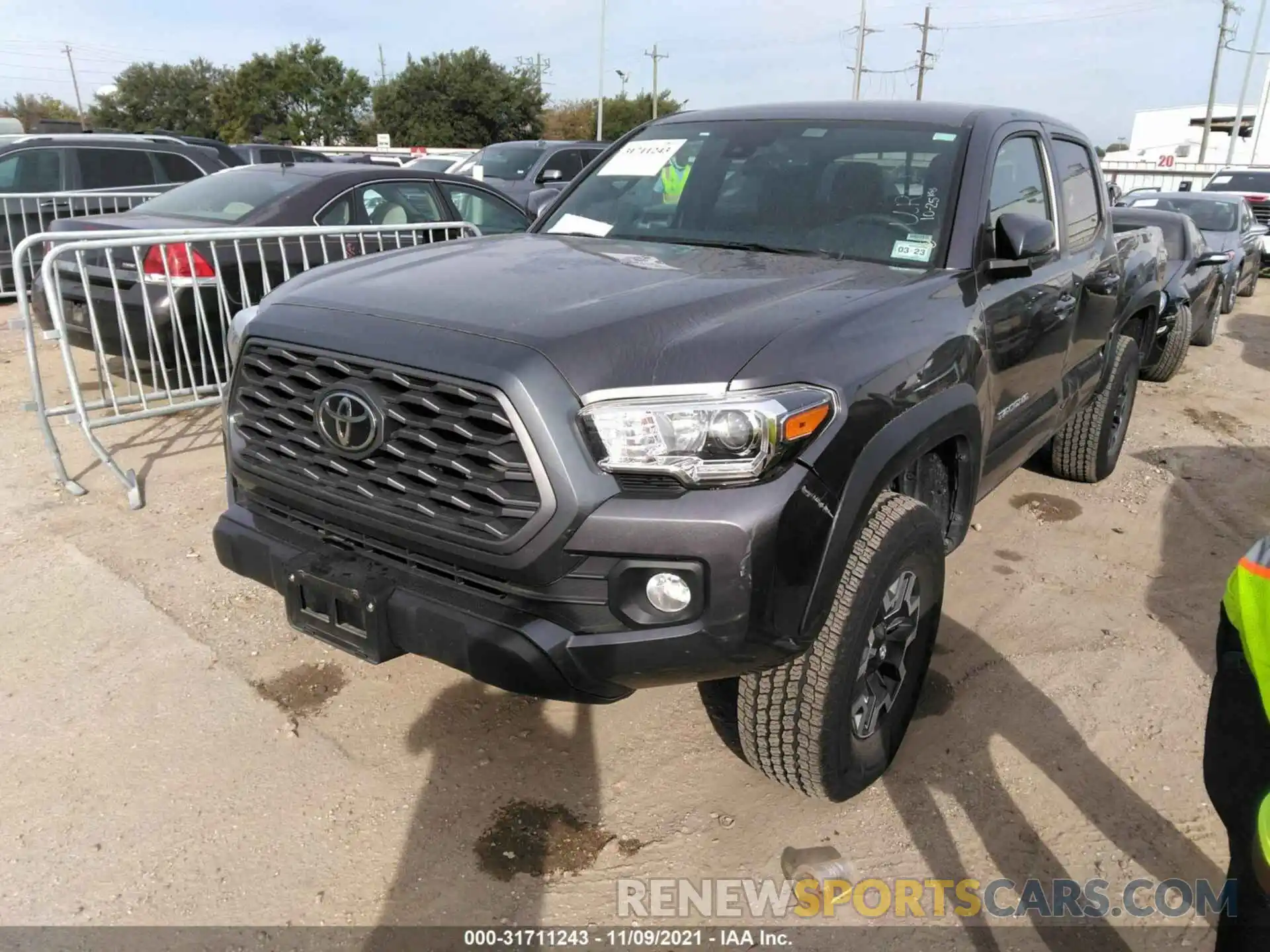 2 Photograph of a damaged car 5TFCZ5AN7MX268776 TOYOTA TACOMA 4WD 2021