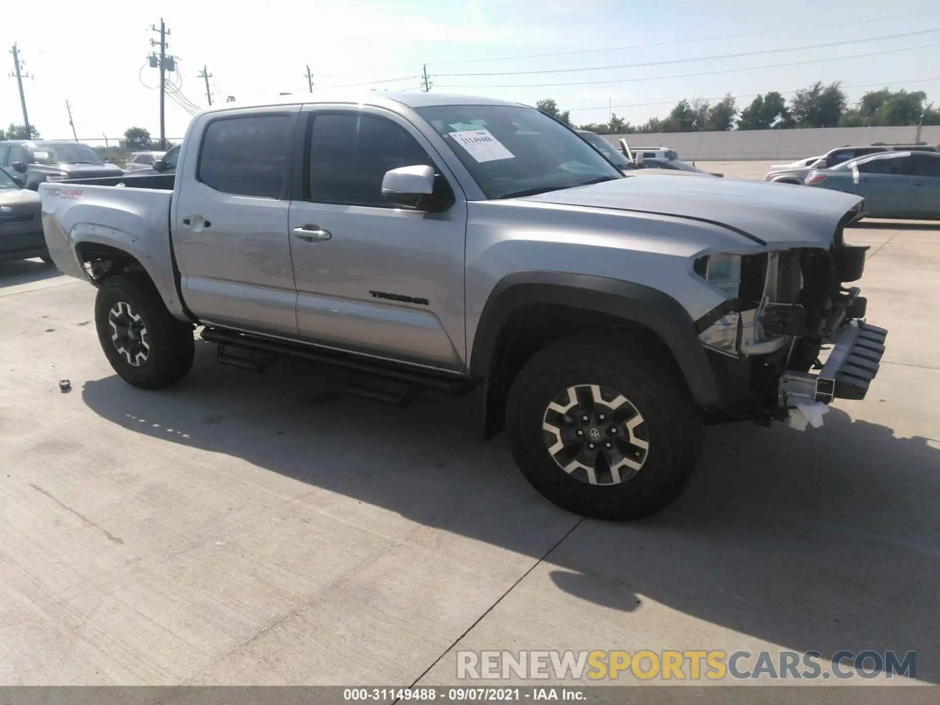 1 Photograph of a damaged car 5TFCZ5AN7MX273041 TOYOTA TACOMA 4WD 2021