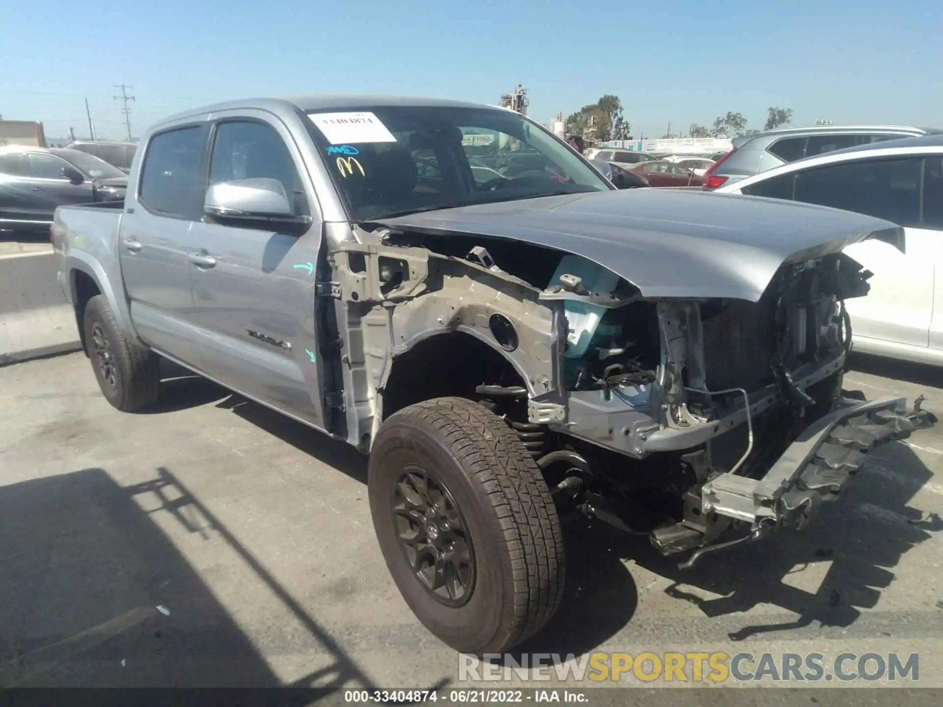 1 Photograph of a damaged car 5TFCZ5AN7MX281981 TOYOTA TACOMA 4WD 2021