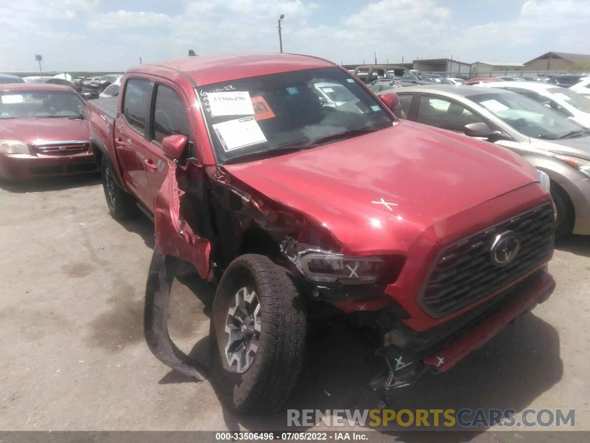 1 Photograph of a damaged car 5TFCZ5AN8MX248858 TOYOTA TACOMA 4WD 2021