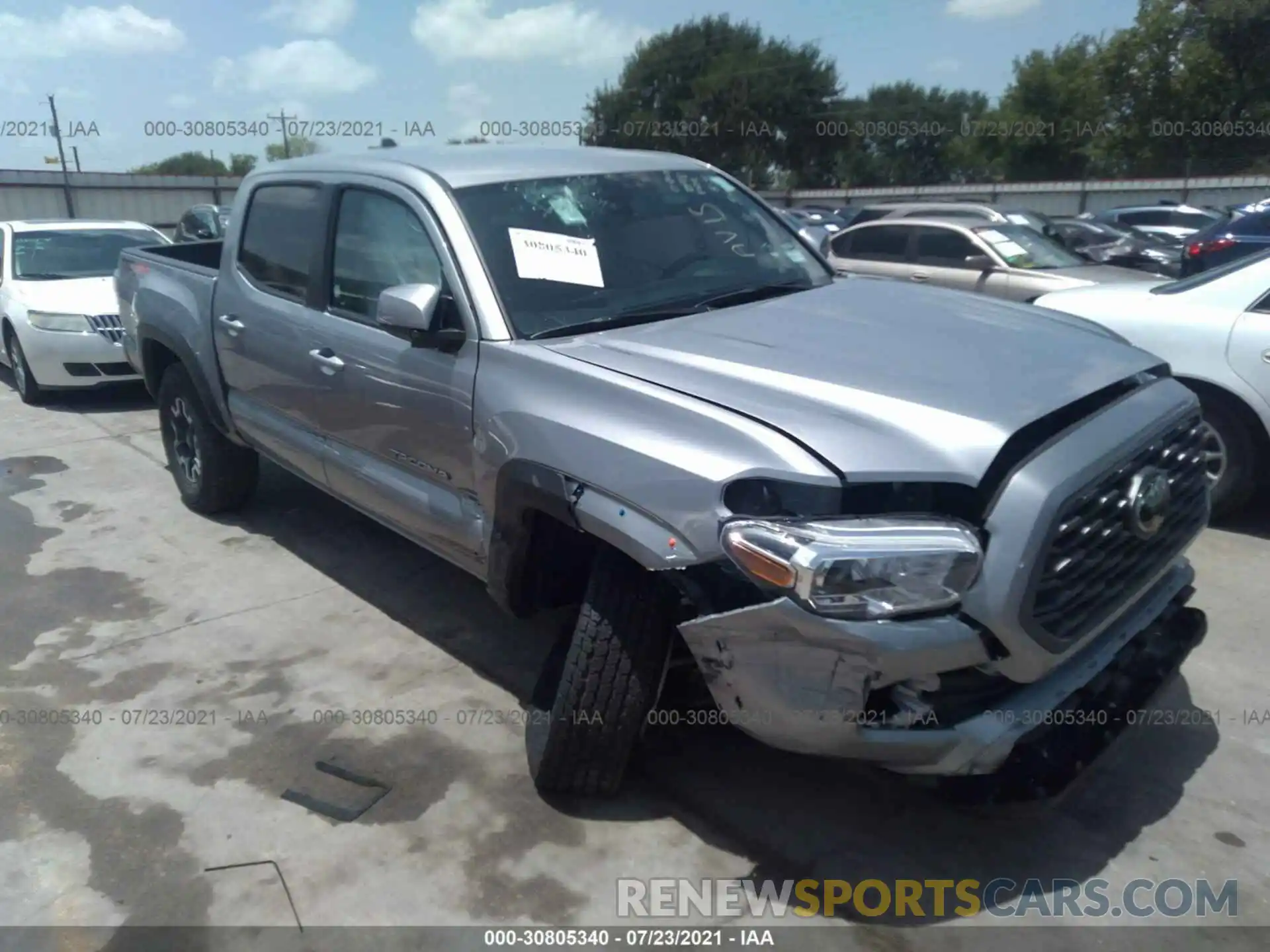 1 Photograph of a damaged car 5TFCZ5AN8MX269080 TOYOTA TACOMA 4WD 2021