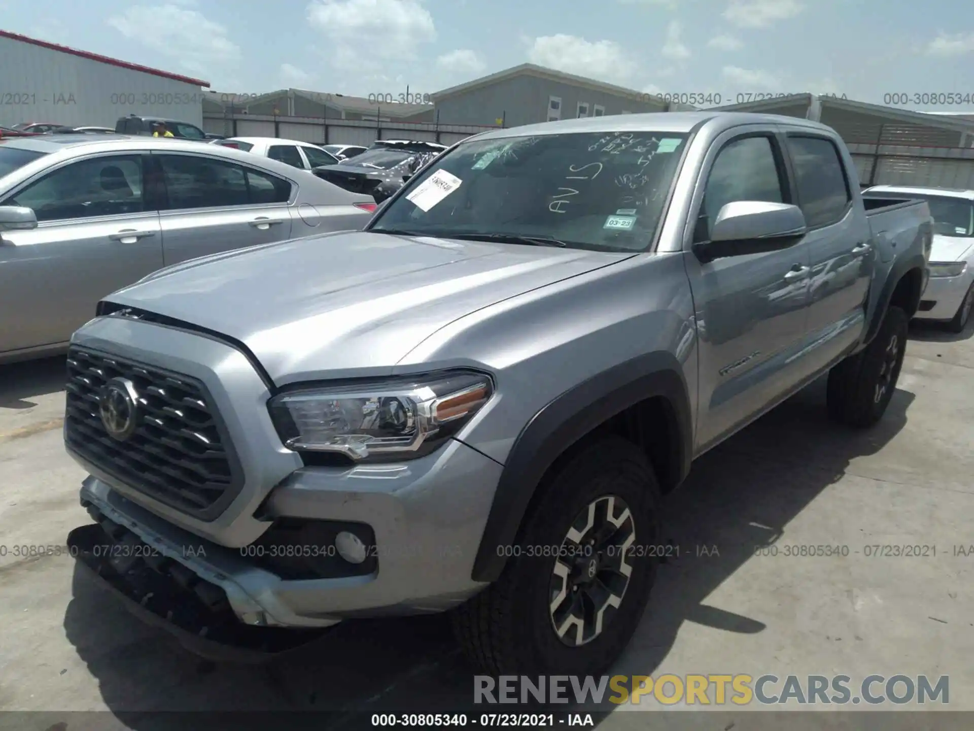 2 Photograph of a damaged car 5TFCZ5AN8MX269080 TOYOTA TACOMA 4WD 2021