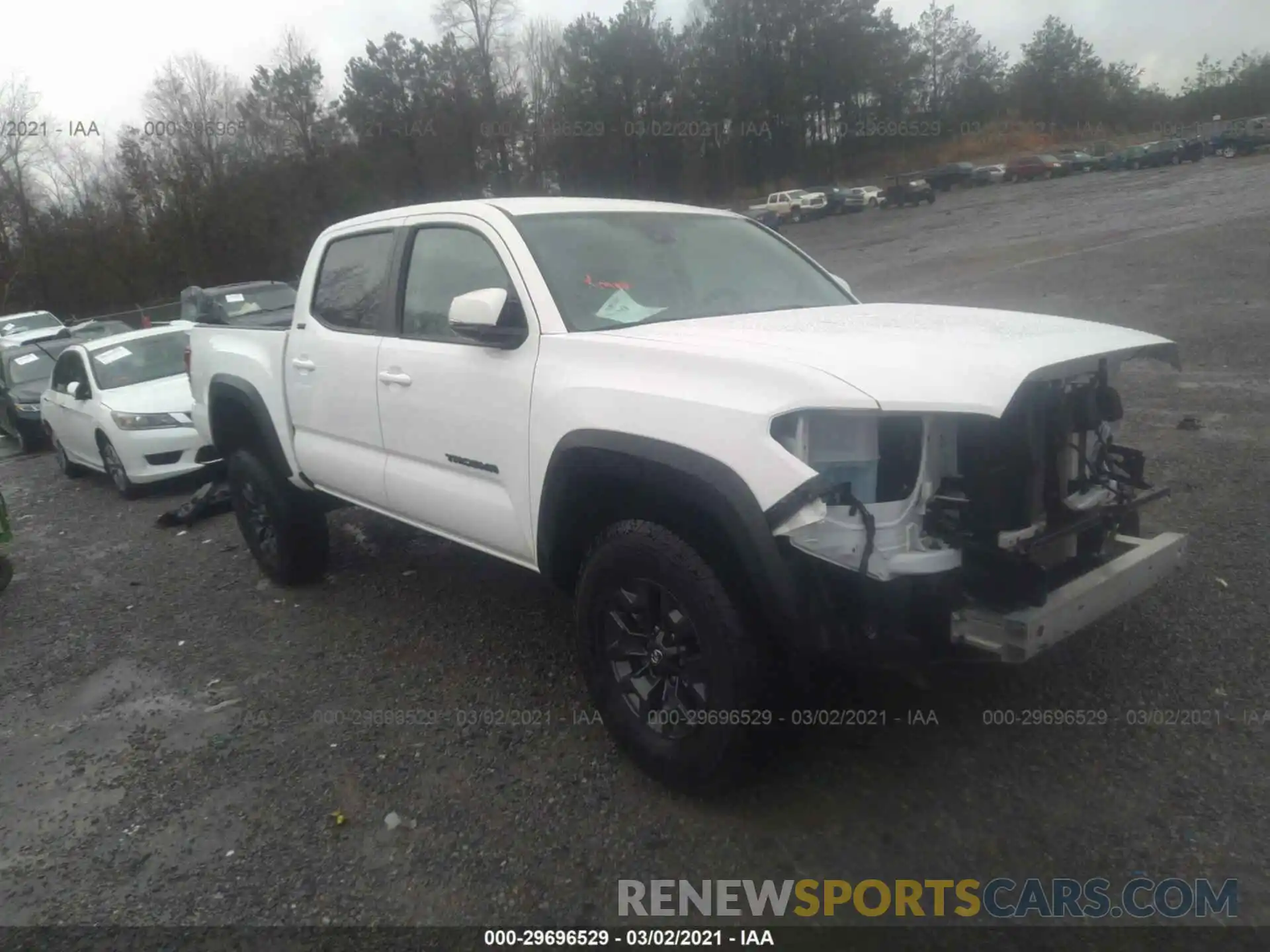 1 Photograph of a damaged car 5TFCZ5AN9MX246780 TOYOTA TACOMA 4WD 2021