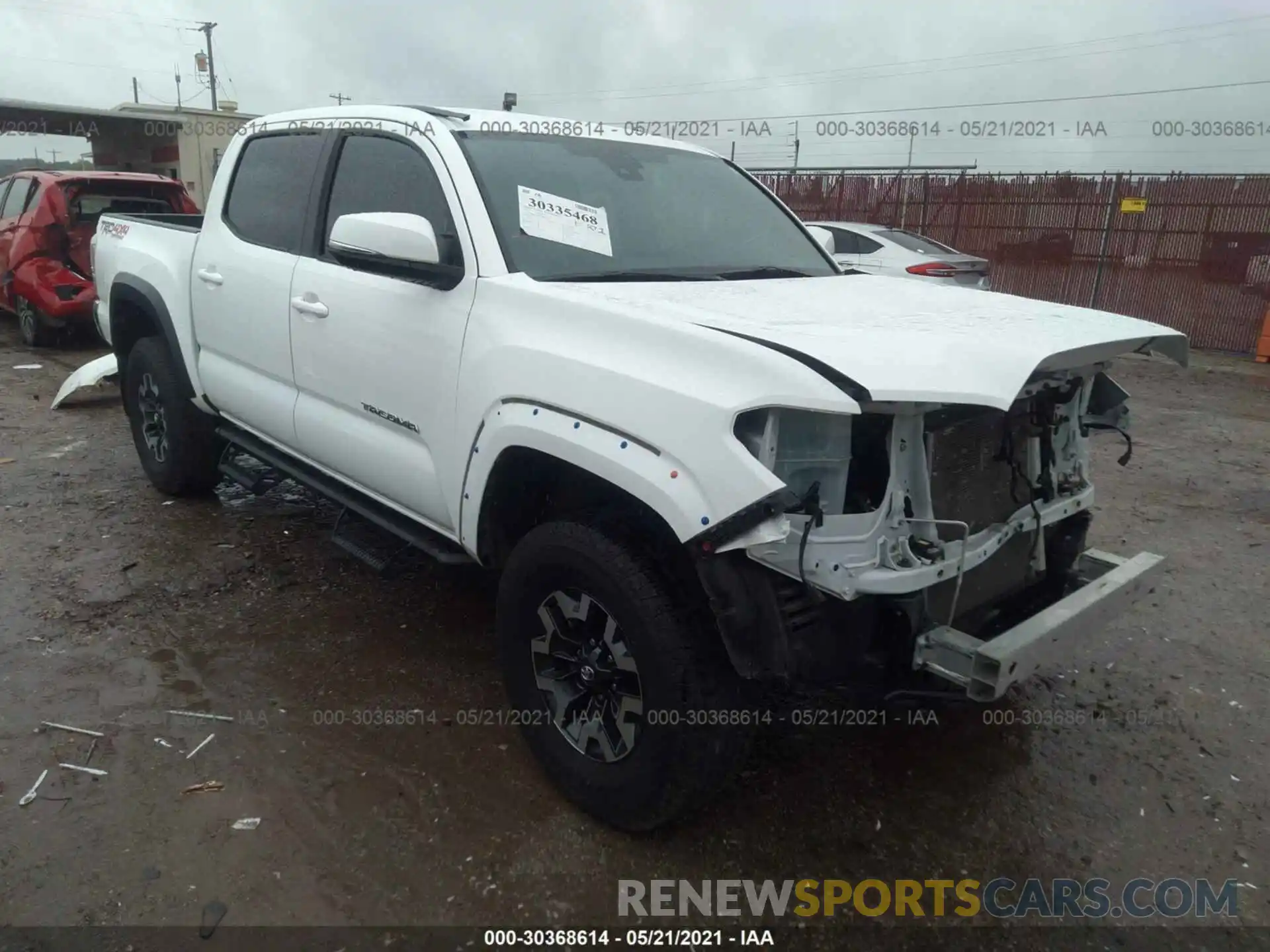 1 Photograph of a damaged car 5TFCZ5AN9MX246858 TOYOTA TACOMA 4WD 2021