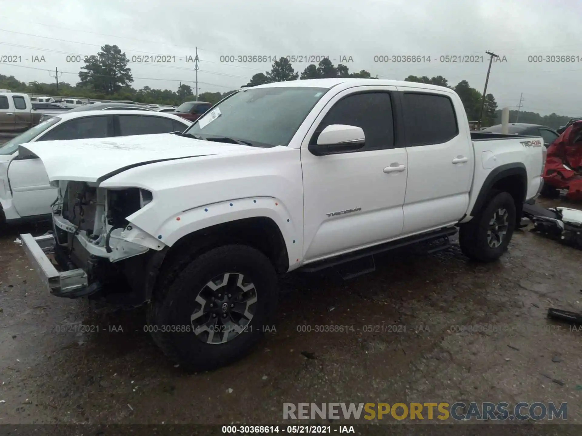 2 Photograph of a damaged car 5TFCZ5AN9MX246858 TOYOTA TACOMA 4WD 2021