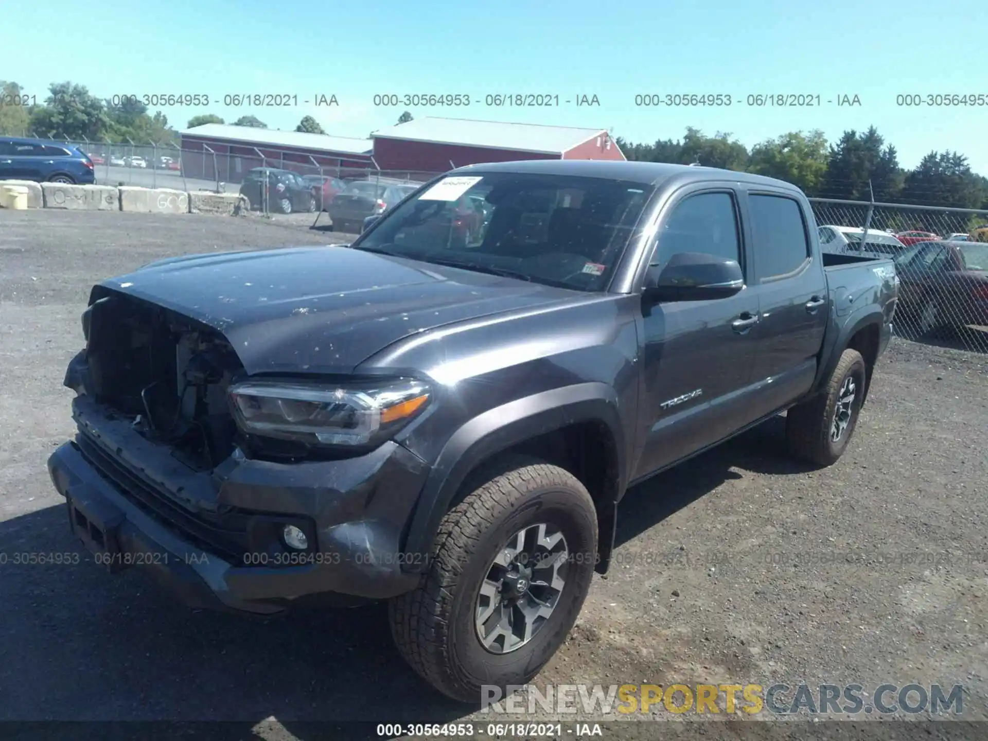 2 Photograph of a damaged car 5TFCZ5AN9MX249758 TOYOTA TACOMA 4WD 2021