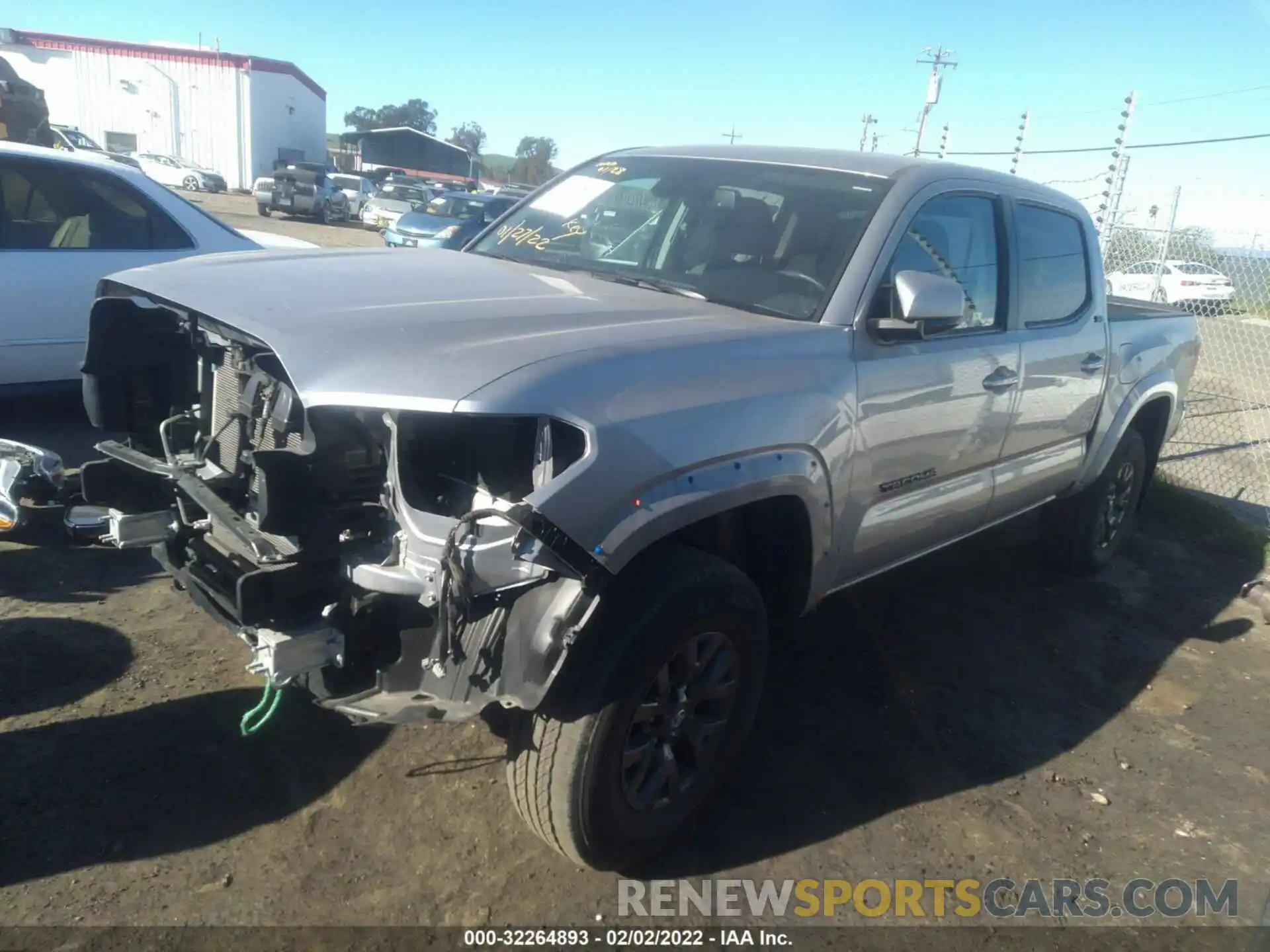 2 Photograph of a damaged car 5TFCZ5AN9MX250098 TOYOTA TACOMA 4WD 2021