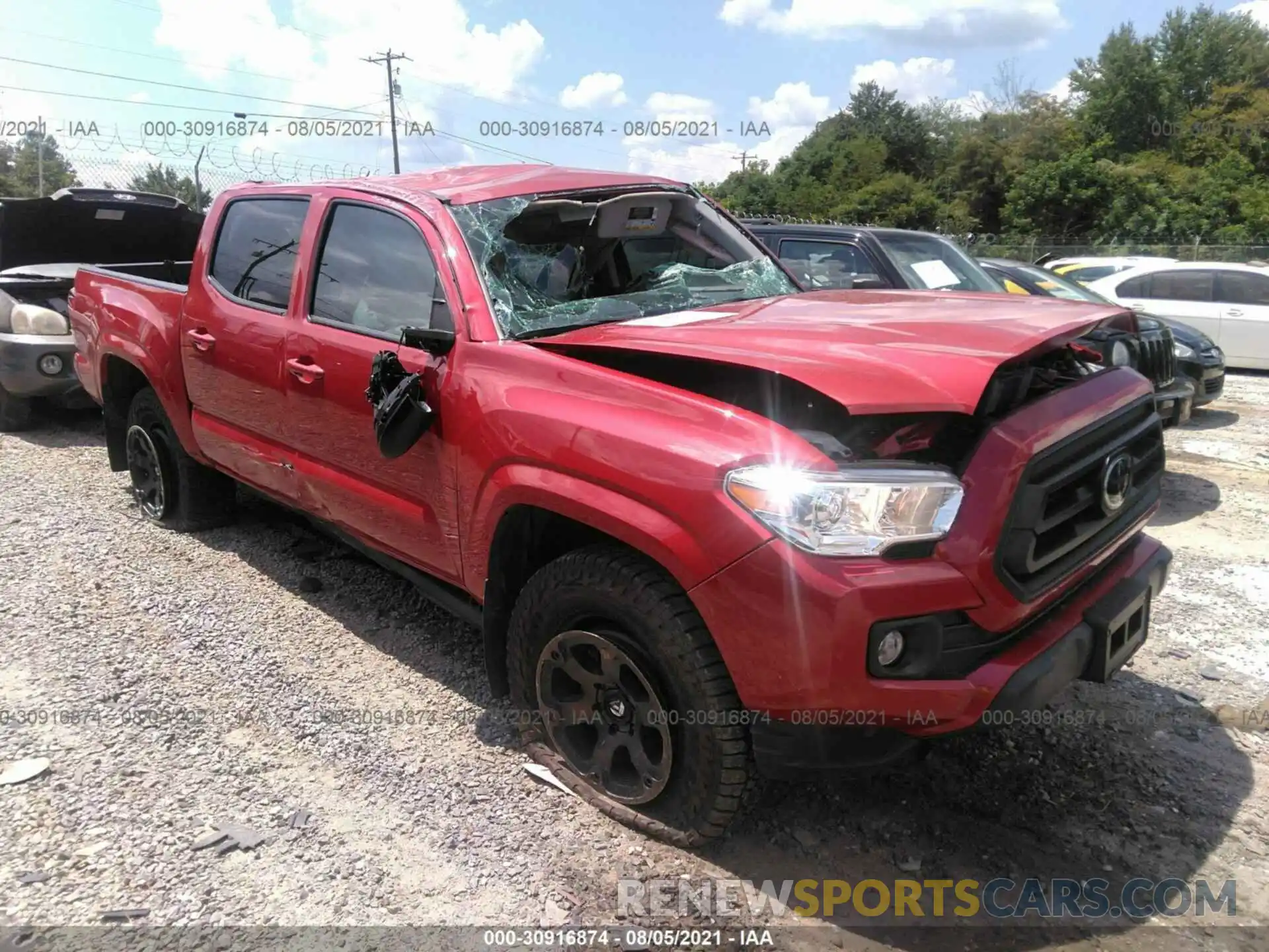 1 Photograph of a damaged car 5TFCZ5AN9MX254149 TOYOTA TACOMA 4WD 2021