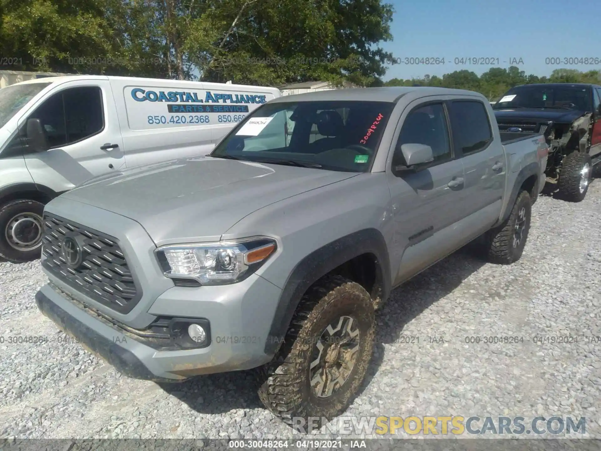 2 Photograph of a damaged car 5TFCZ5AN9MX255706 TOYOTA TACOMA 4WD 2021