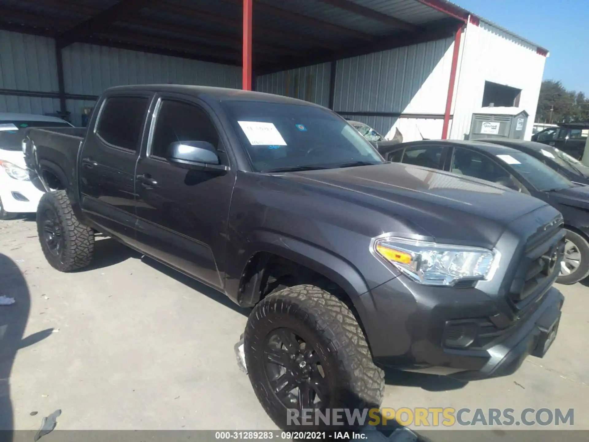 1 Photograph of a damaged car 5TFCZ5AN9MX257780 TOYOTA TACOMA 4WD 2021