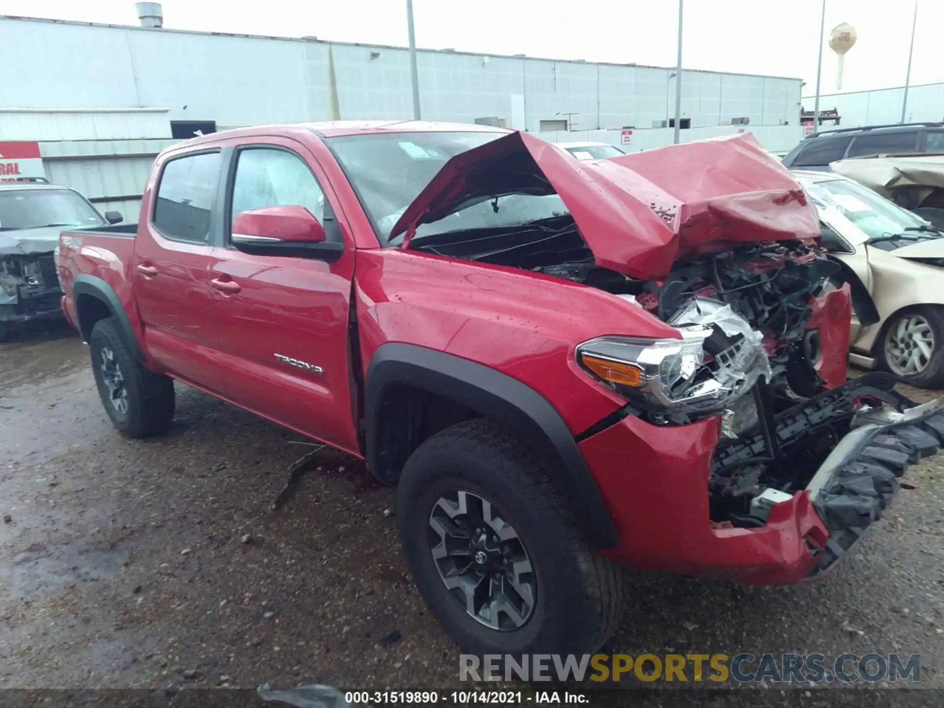 1 Photograph of a damaged car 5TFCZ5AN9MX259707 TOYOTA TACOMA 4WD 2021