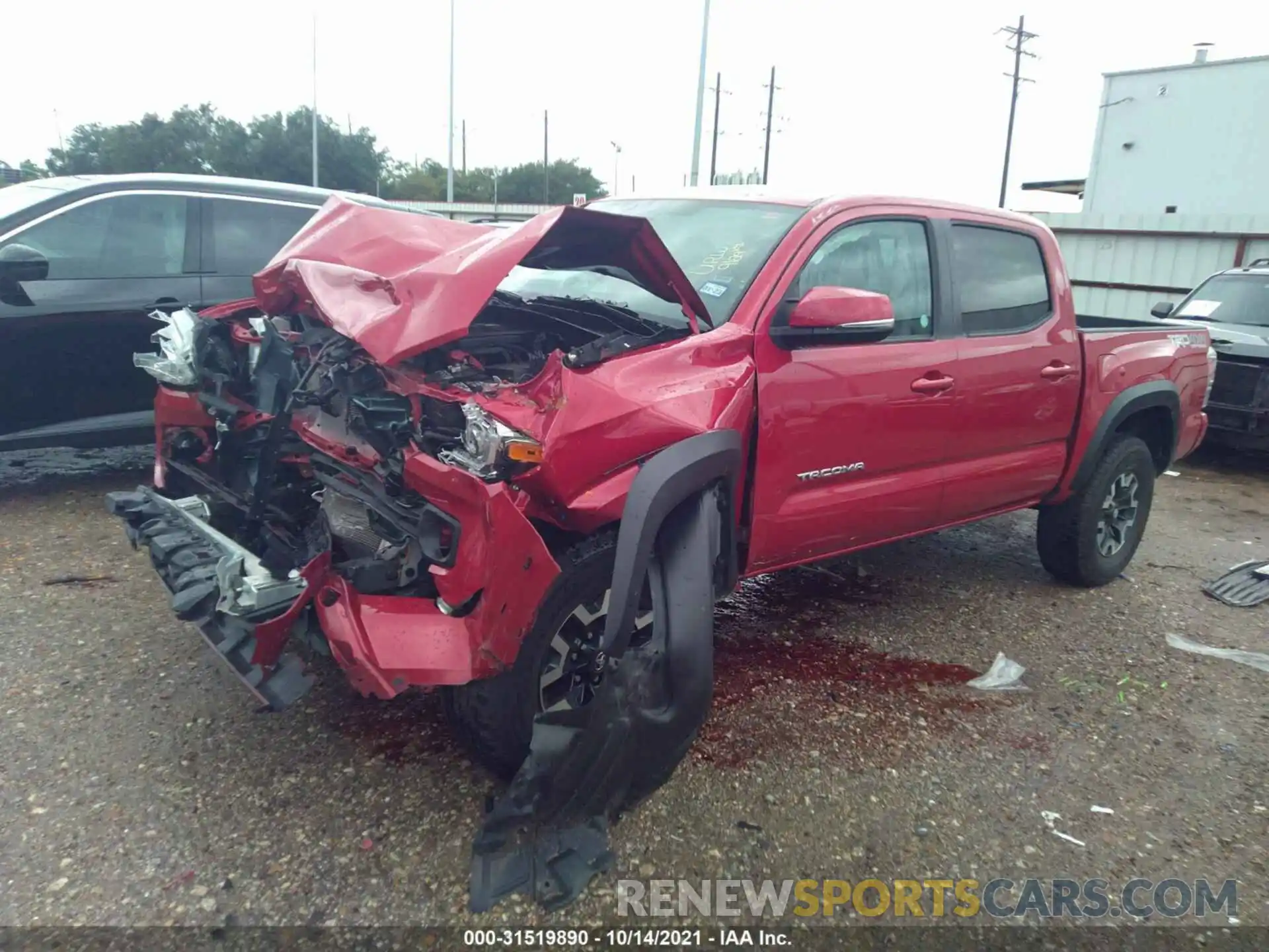 2 Photograph of a damaged car 5TFCZ5AN9MX259707 TOYOTA TACOMA 4WD 2021