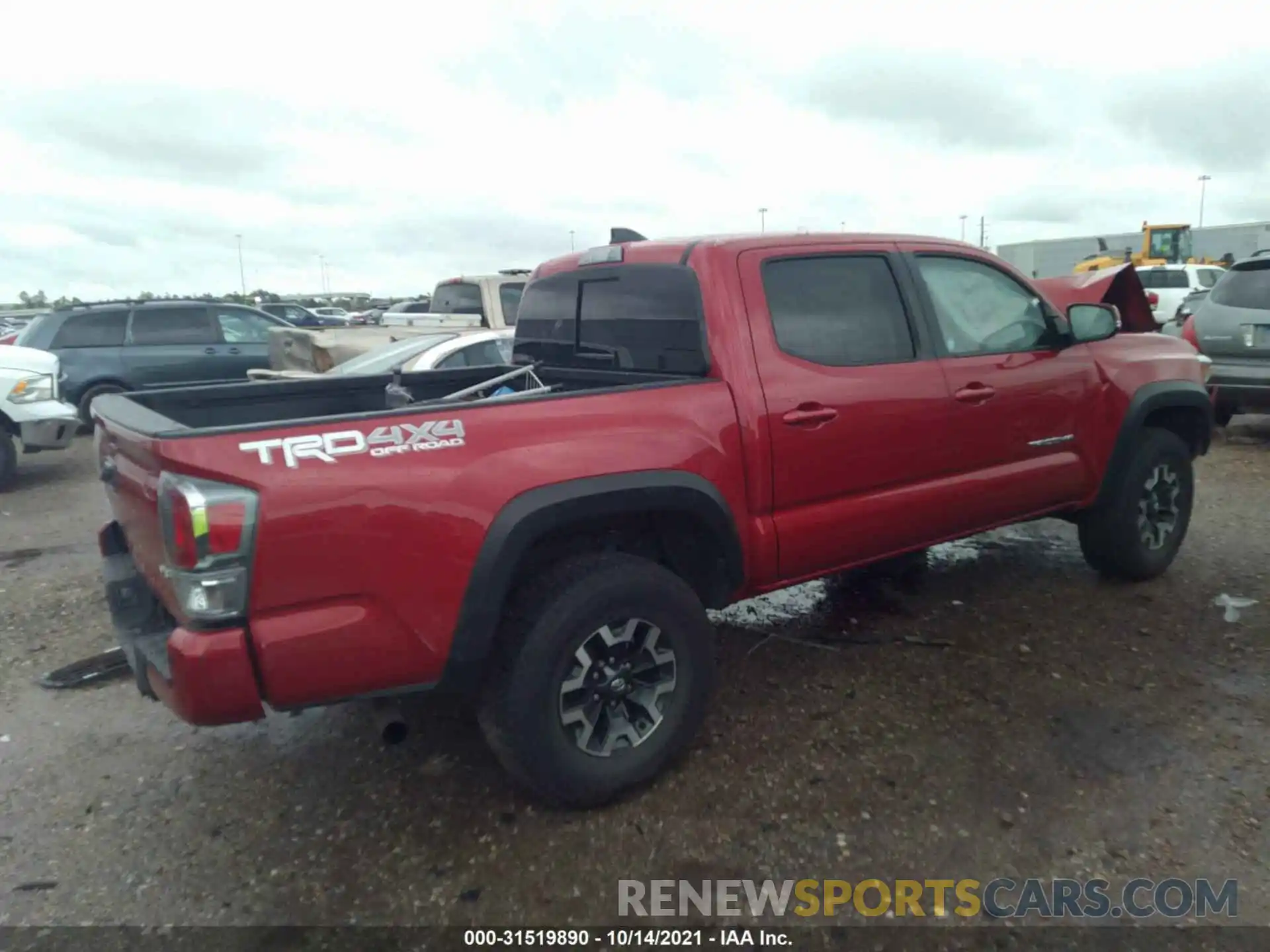 4 Фотография поврежденного автомобиля 5TFCZ5AN9MX259707 TOYOTA TACOMA 4WD 2021