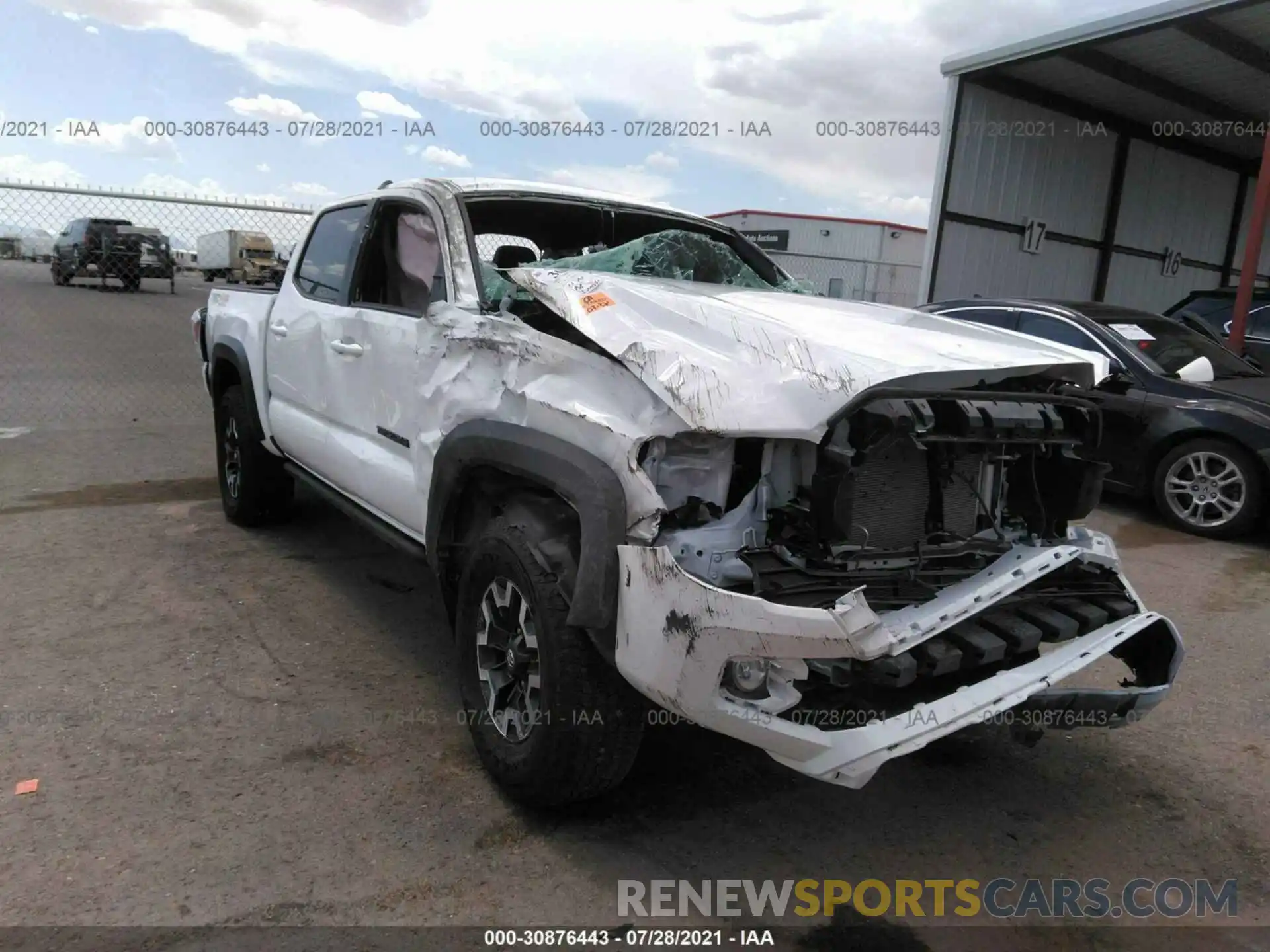 1 Photograph of a damaged car 5TFCZ5AN9MX267354 TOYOTA TACOMA 4WD 2021