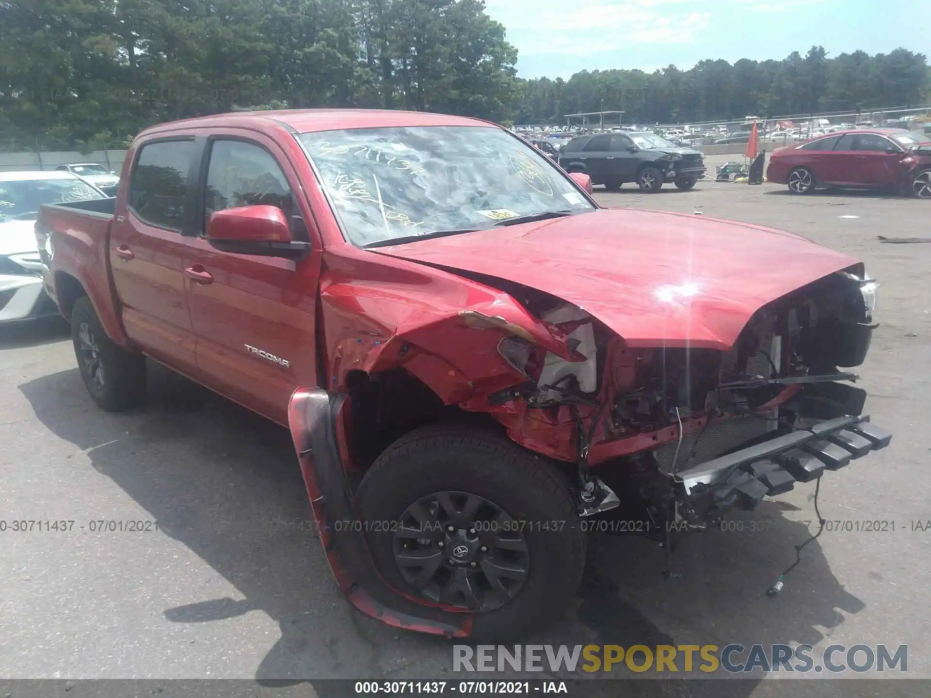 1 Photograph of a damaged car 5TFCZ5AN9MX271081 TOYOTA TACOMA 4WD 2021