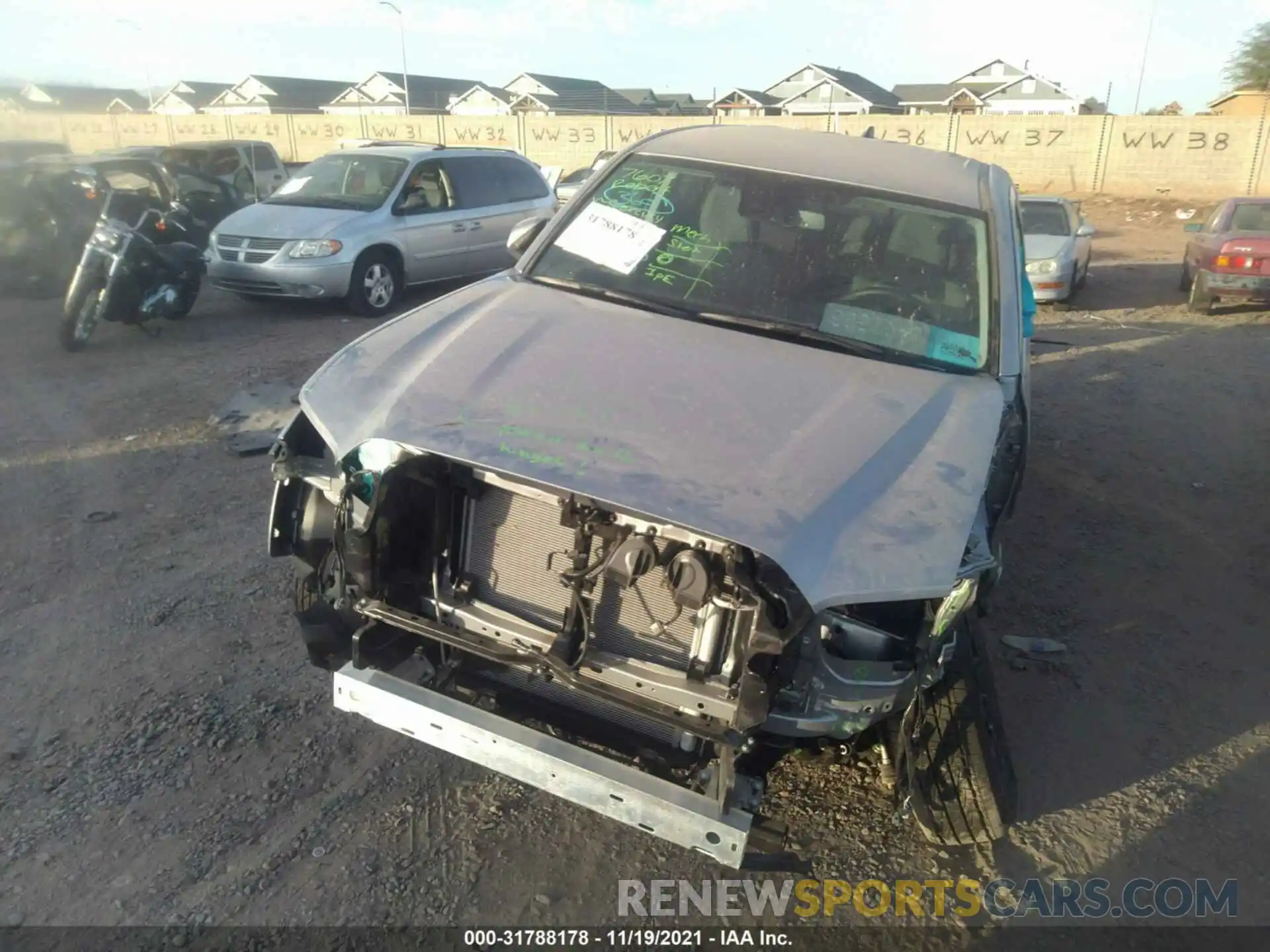 2 Photograph of a damaged car 5TFCZ5AN9MX280511 TOYOTA TACOMA 4WD 2021