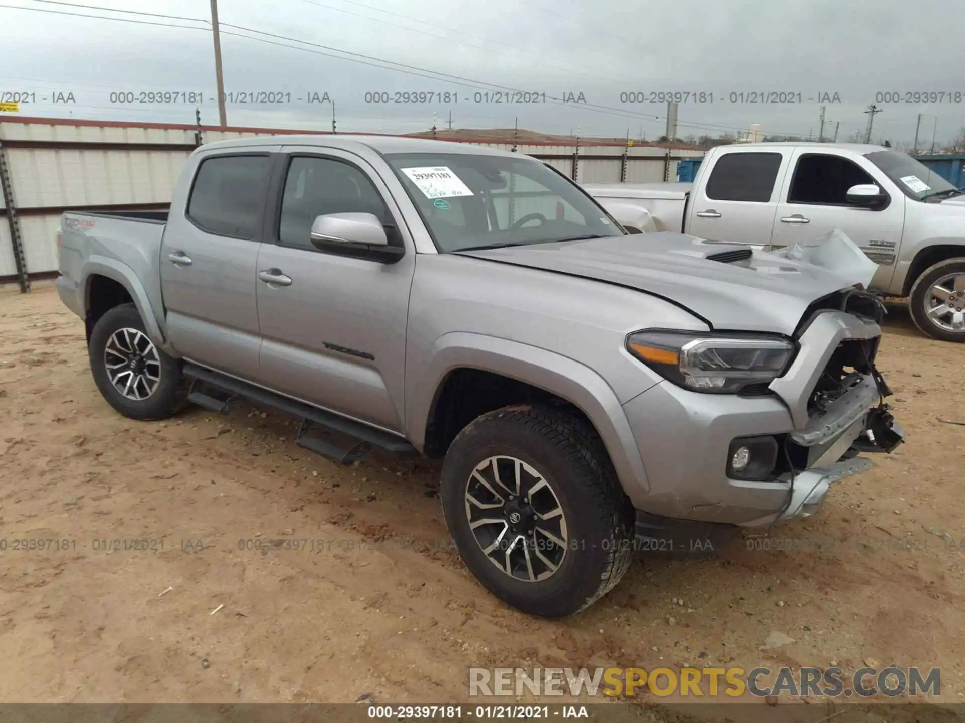 1 Photograph of a damaged car 5TFCZ5ANXMX247923 TOYOTA TACOMA 4WD 2021