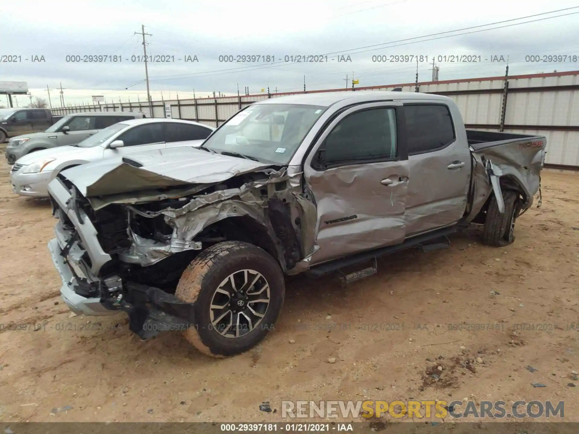 2 Photograph of a damaged car 5TFCZ5ANXMX247923 TOYOTA TACOMA 4WD 2021