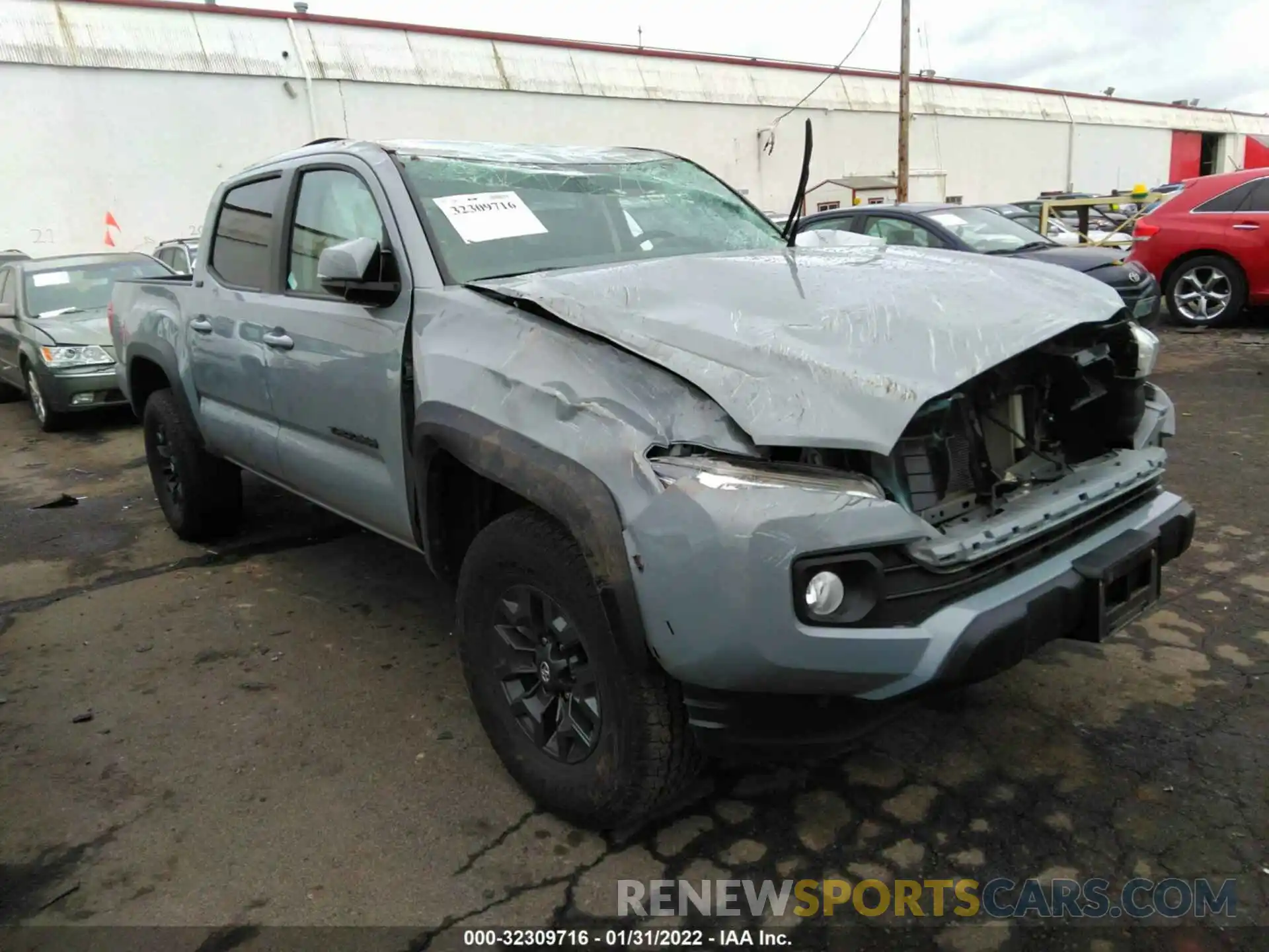 1 Photograph of a damaged car 5TFCZ5ANXMX255097 TOYOTA TACOMA 4WD 2021