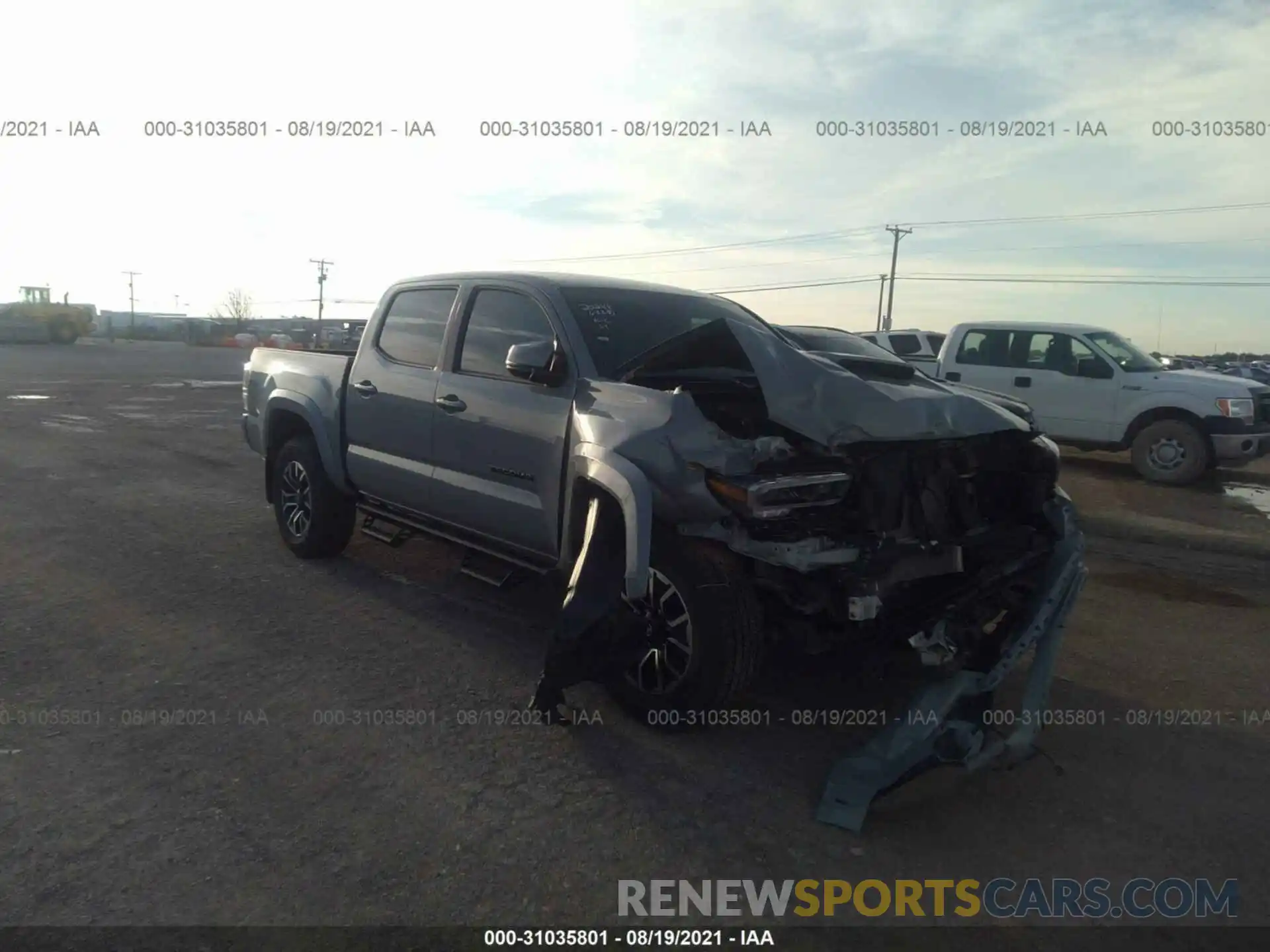 1 Photograph of a damaged car 5TFCZ5ANXMX255813 TOYOTA TACOMA 4WD 2021