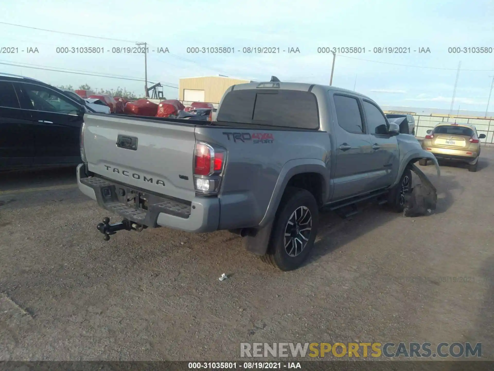 4 Фотография поврежденного автомобиля 5TFCZ5ANXMX255813 TOYOTA TACOMA 4WD 2021