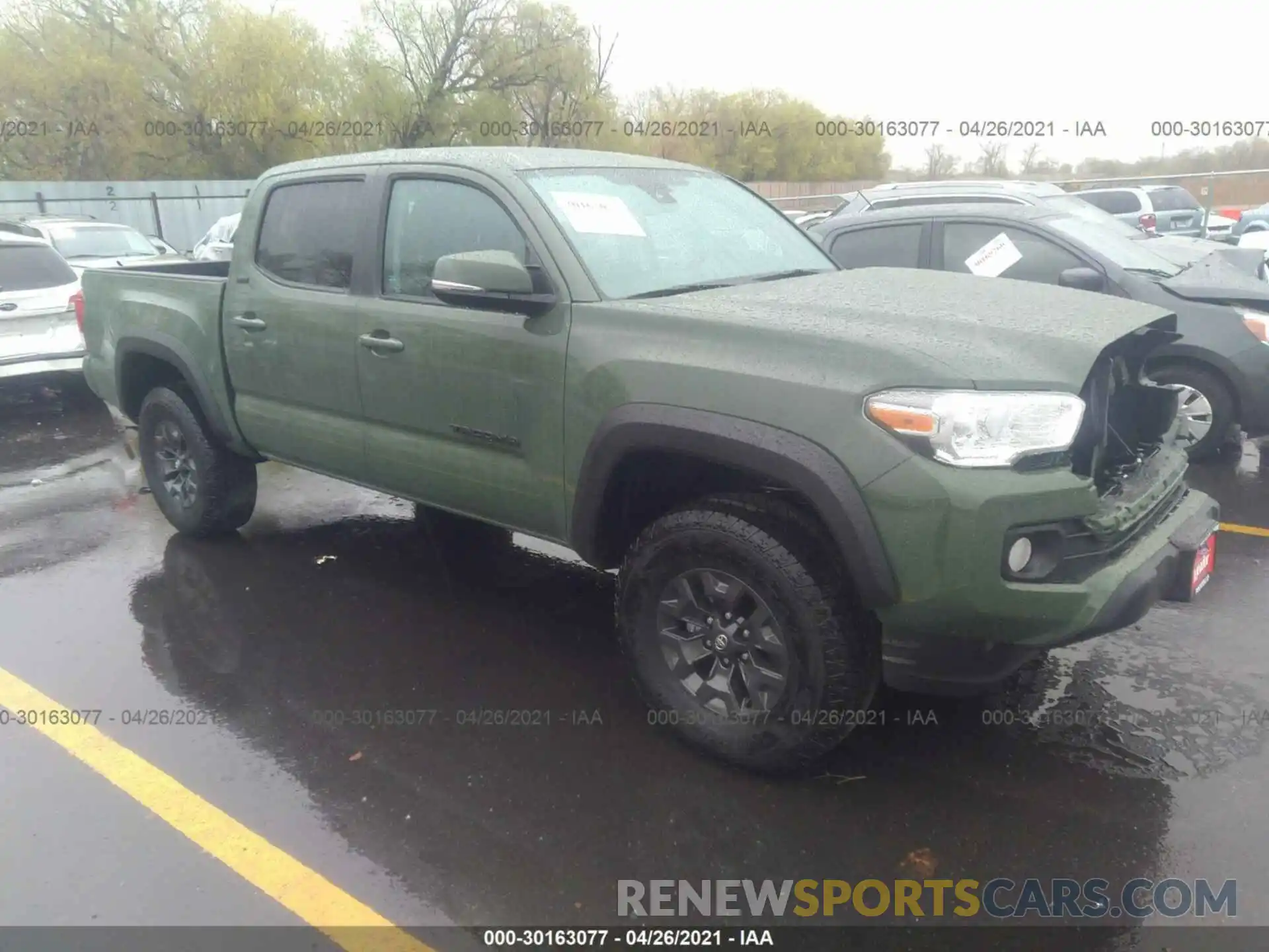 1 Photograph of a damaged car 5TFCZ5ANXMX261143 TOYOTA TACOMA 4WD 2021