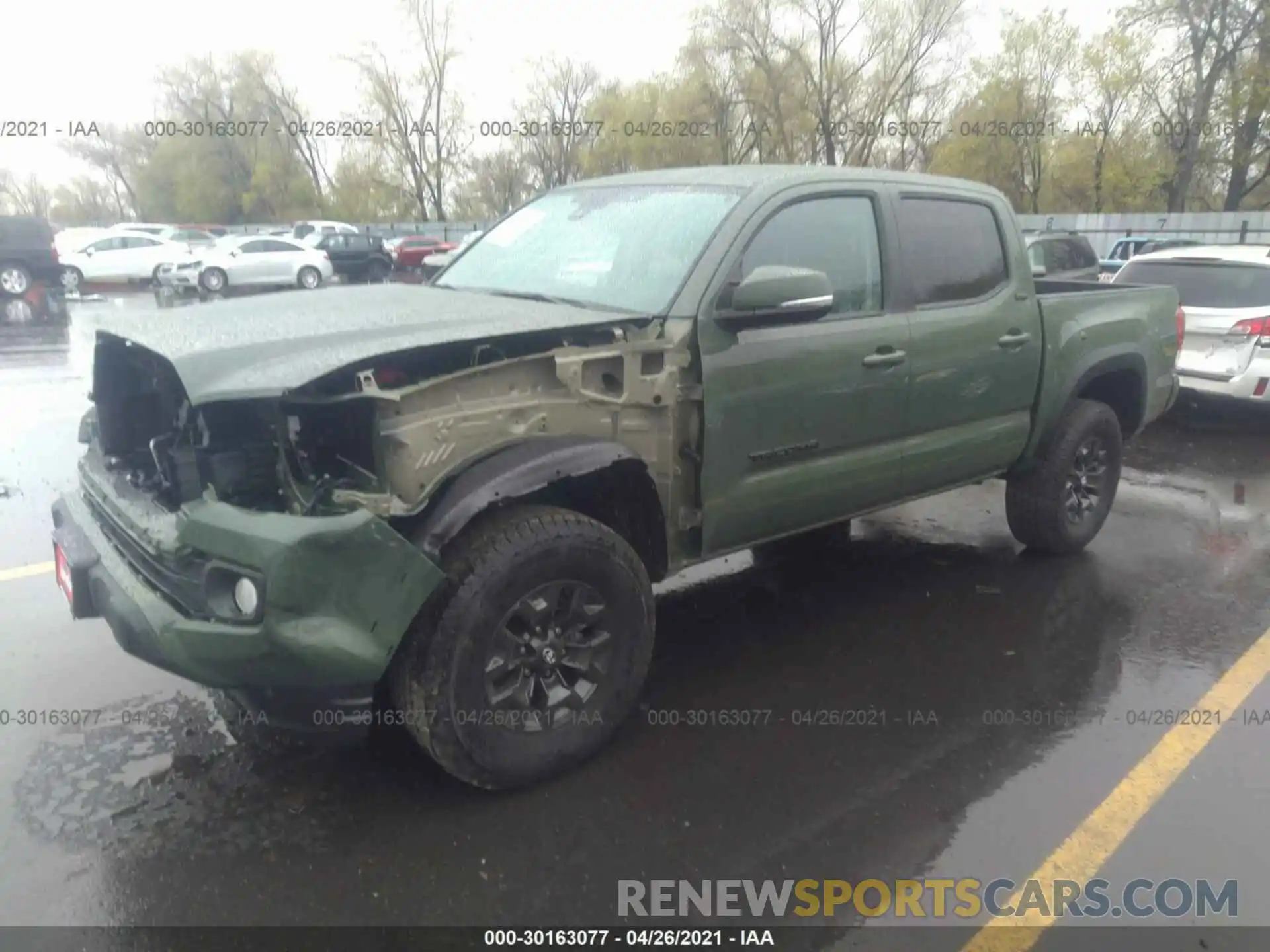 2 Фотография поврежденного автомобиля 5TFCZ5ANXMX261143 TOYOTA TACOMA 4WD 2021