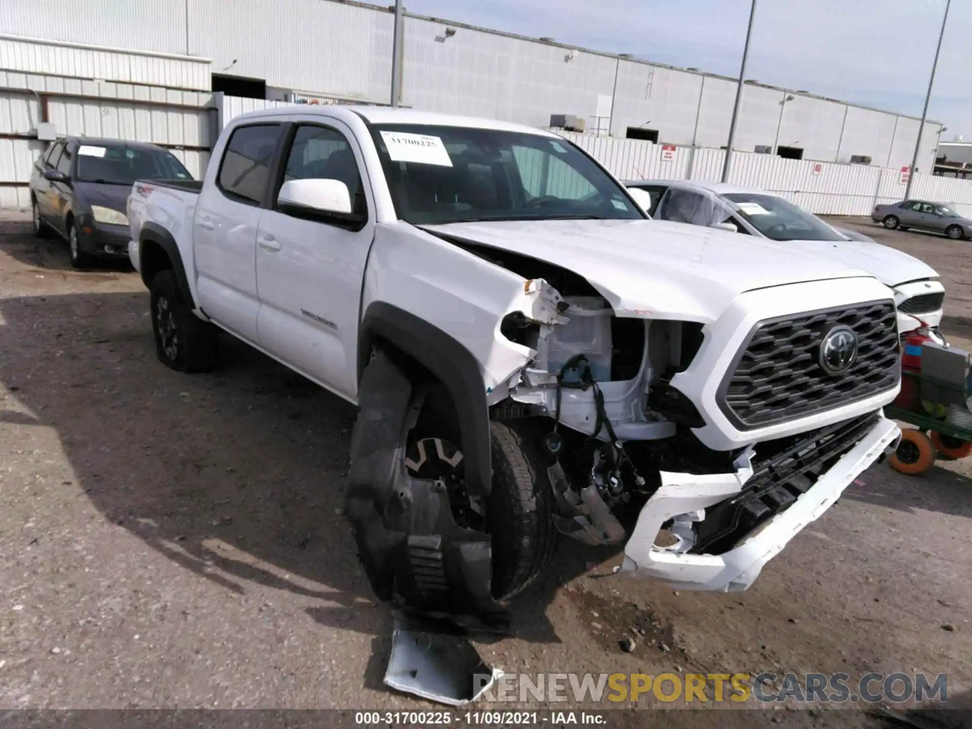 1 Photograph of a damaged car 5TFCZ5ANXMX268786 TOYOTA TACOMA 4WD 2021