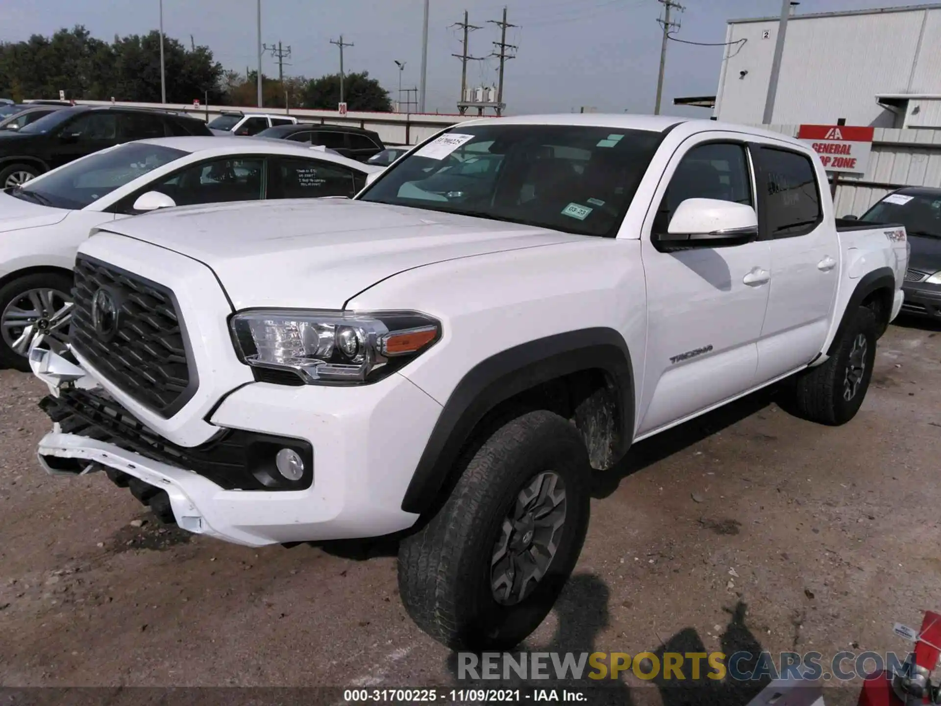 2 Photograph of a damaged car 5TFCZ5ANXMX268786 TOYOTA TACOMA 4WD 2021